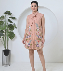 BIG PHOOL-PATTI TIE UP SLEEVELESS DRESS