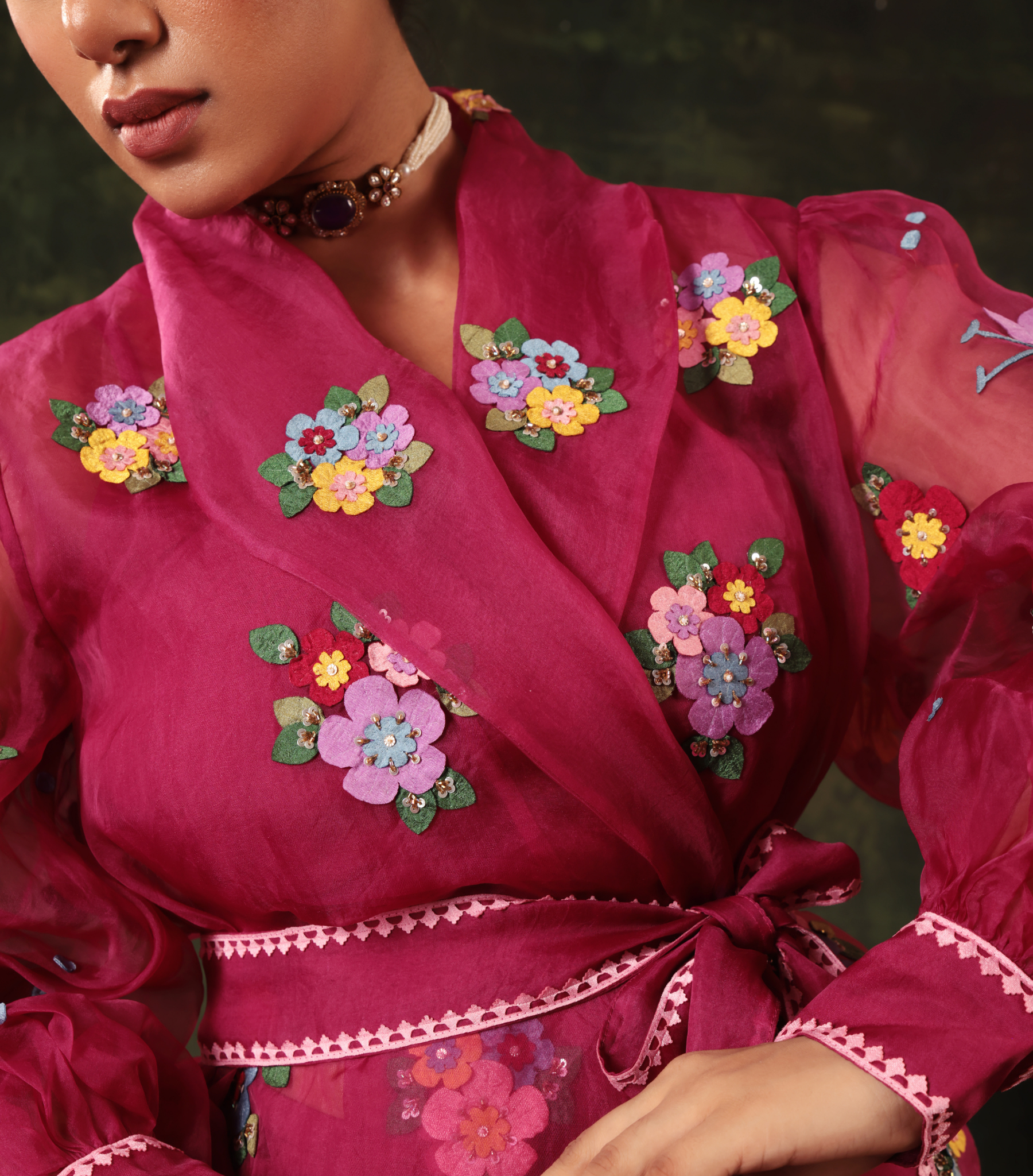 BADABAGH ROSÉ RAAGA ENSEMBLE PEPLUM SET