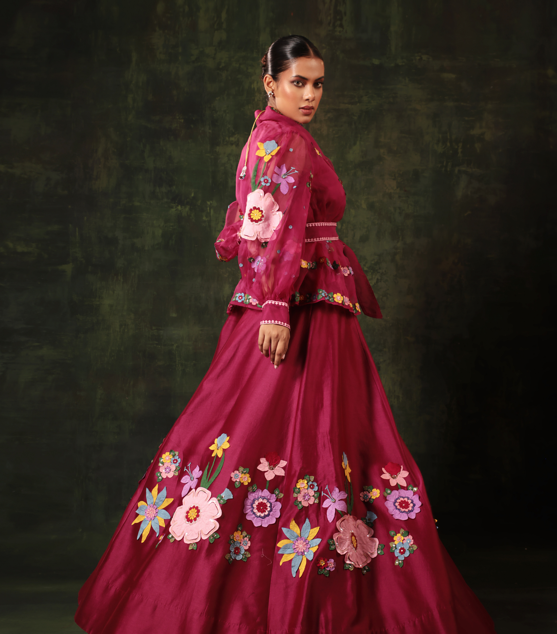 BADABAGH ROSÉ RAAGA ENSEMBLE PEPLUM SET