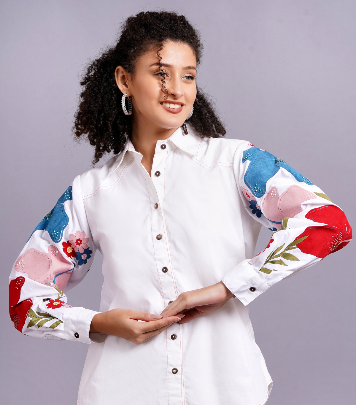 BOTANICAL BIG FLOWER SHIRT