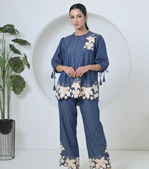 IVORY GARDEN SCALLOPED CO-ORD SET
