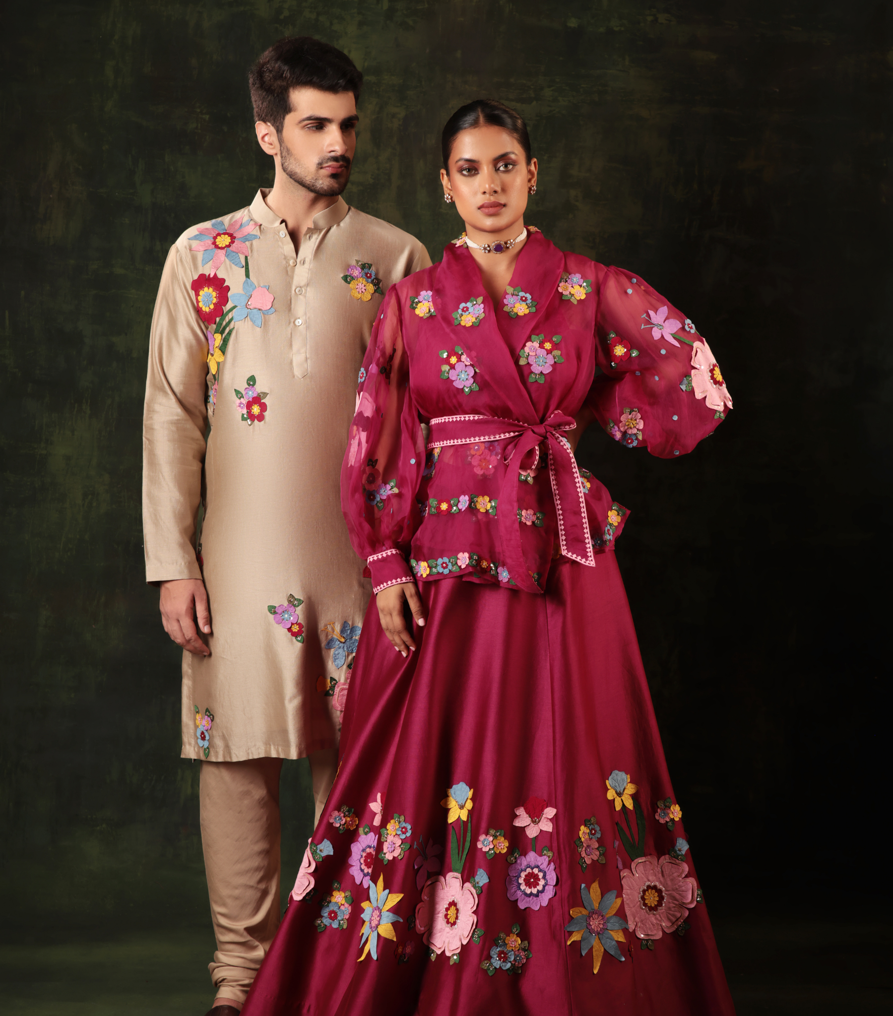 BADABAGH ROSÉ RAAGA ENSEMBLE PEPLUM SET