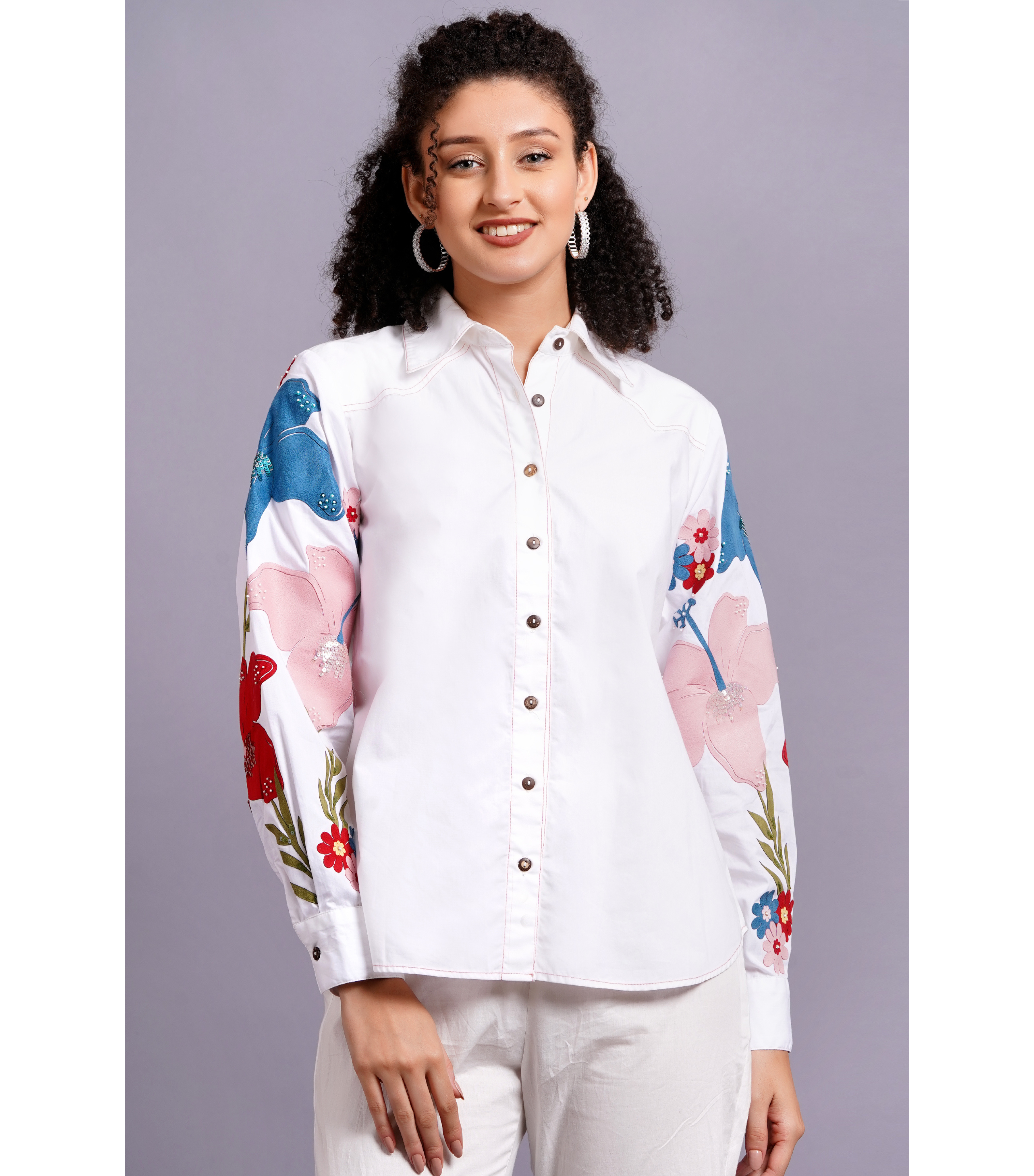 BOTANICAL BIG FLOWER SHIRT