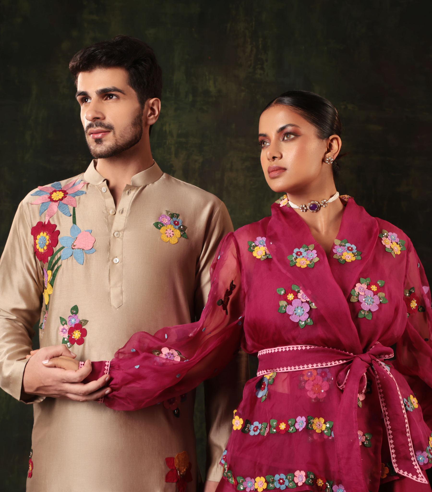 BADABAGH ROSÉ RAAGA ENSEMBLE PEPLUM SET