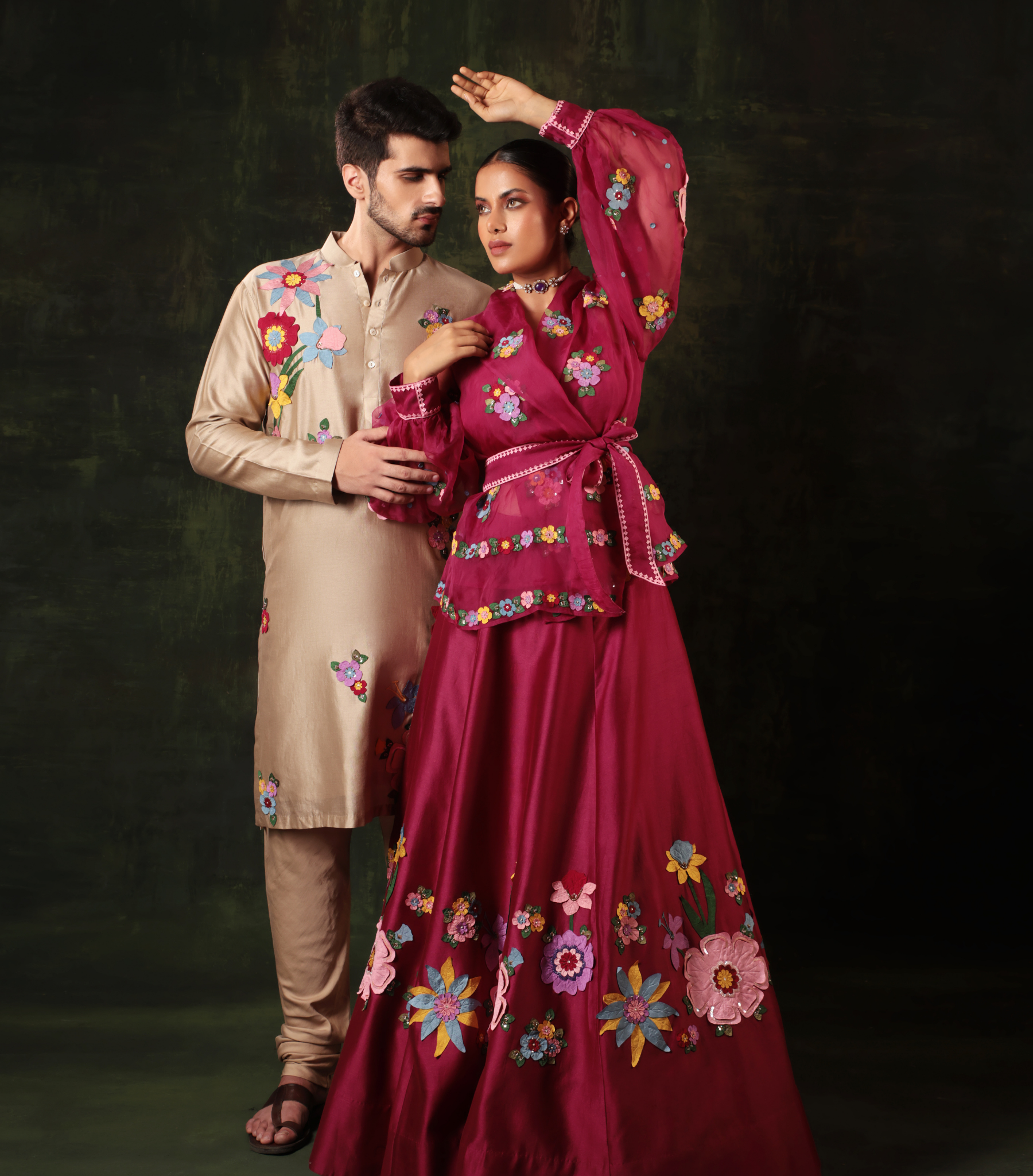 BADABAGH ROSÉ RAAGA ENSEMBLE PEPLUM SET