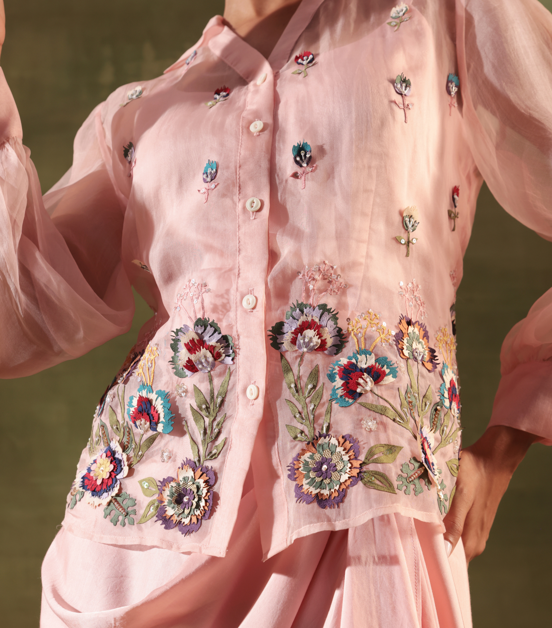 PHOOLWARI PETAL DUSK DRAPE SET
