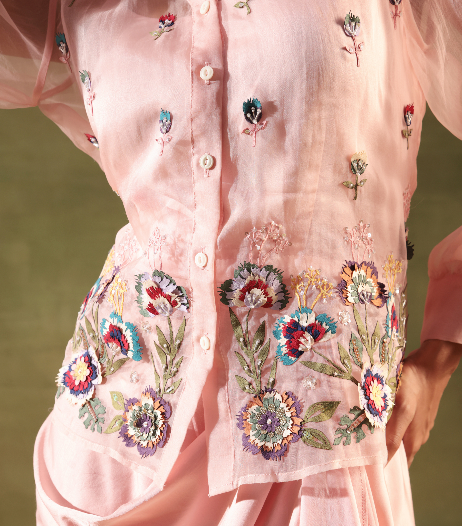 PHOOLWARI PETAL DUSK DRAPE SET