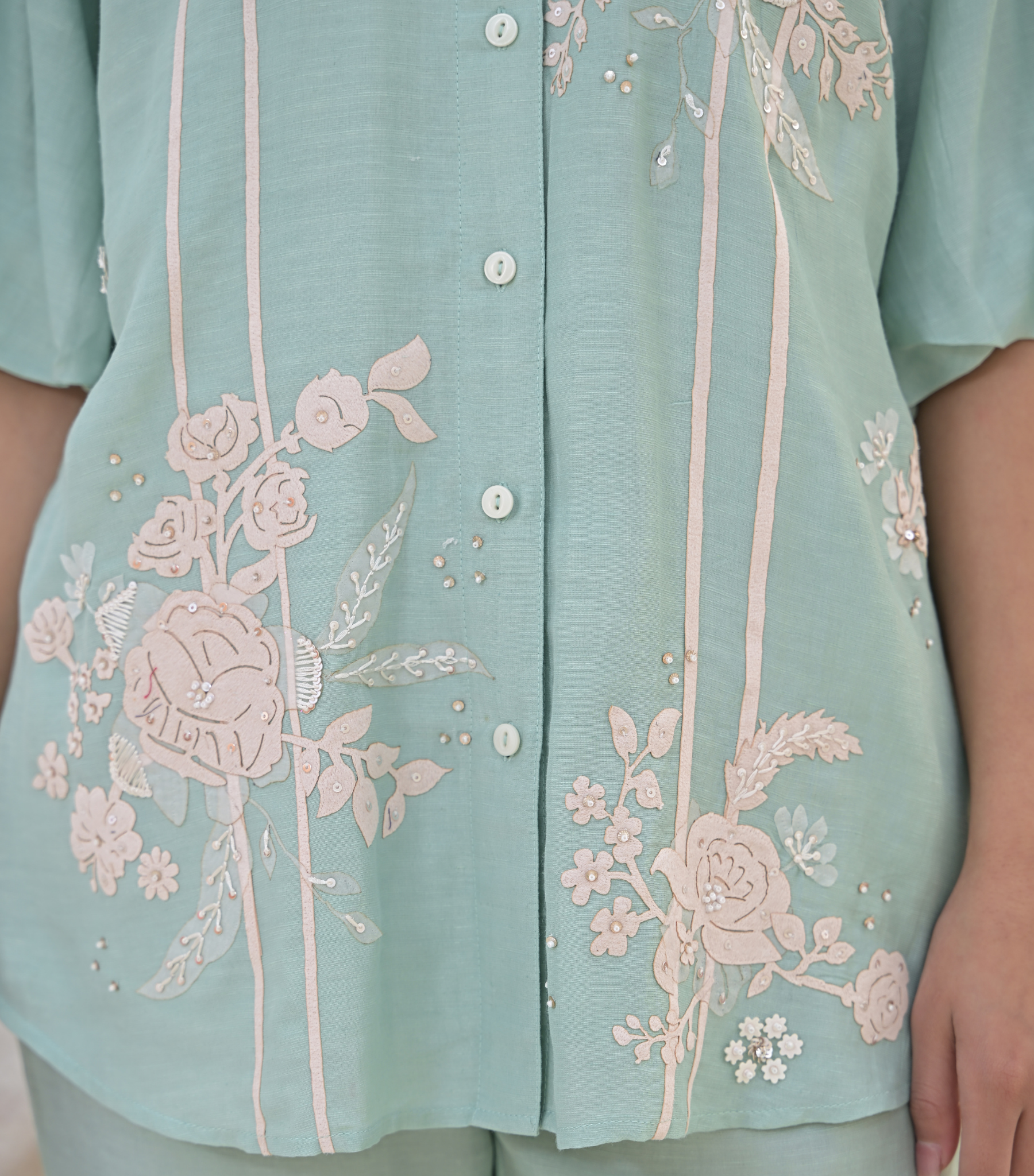 SEA BLUE INFLORESCENCE CO-ORD SET