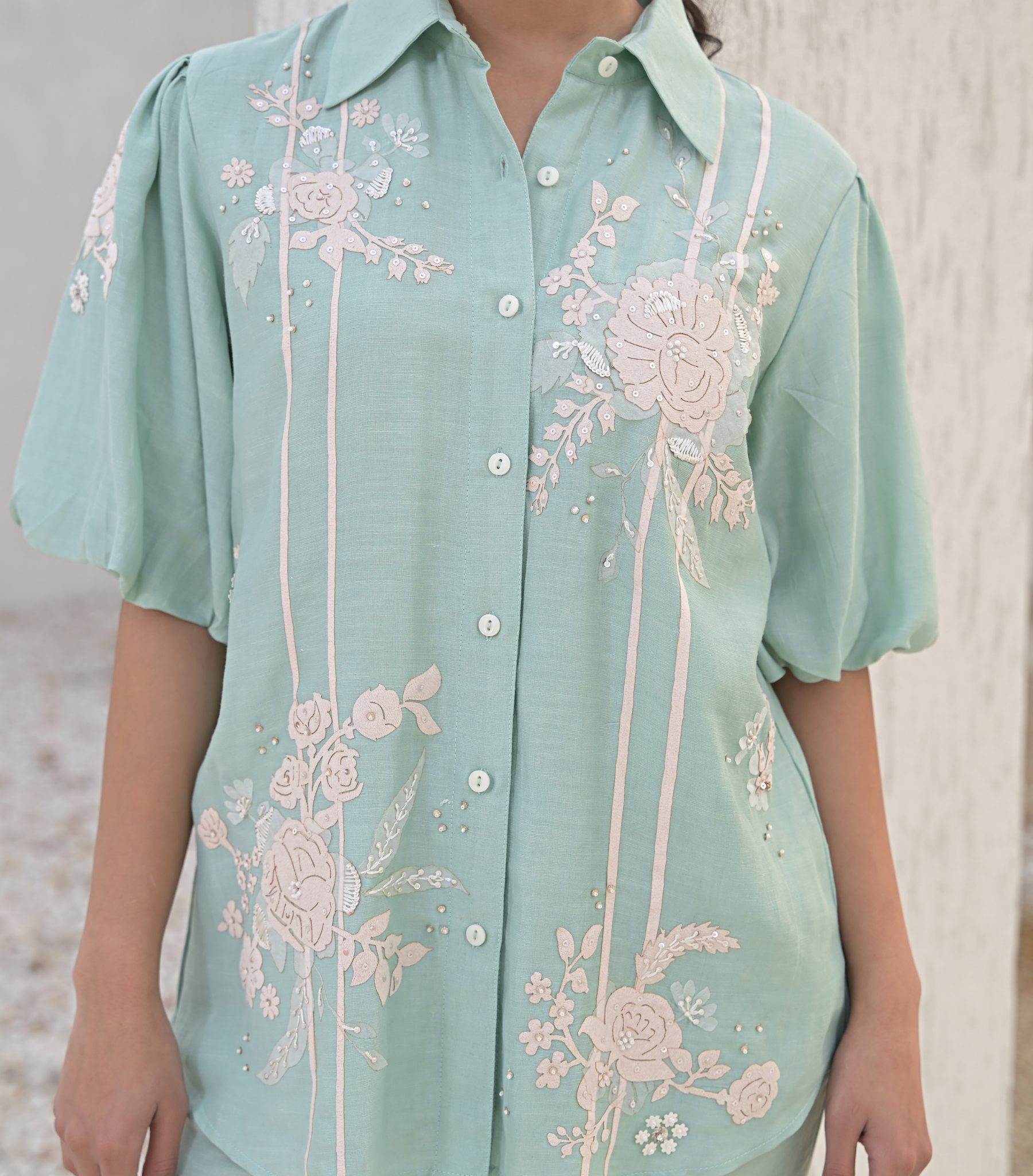 SEA BLUE INFLORESCENCE CO-ORD SET