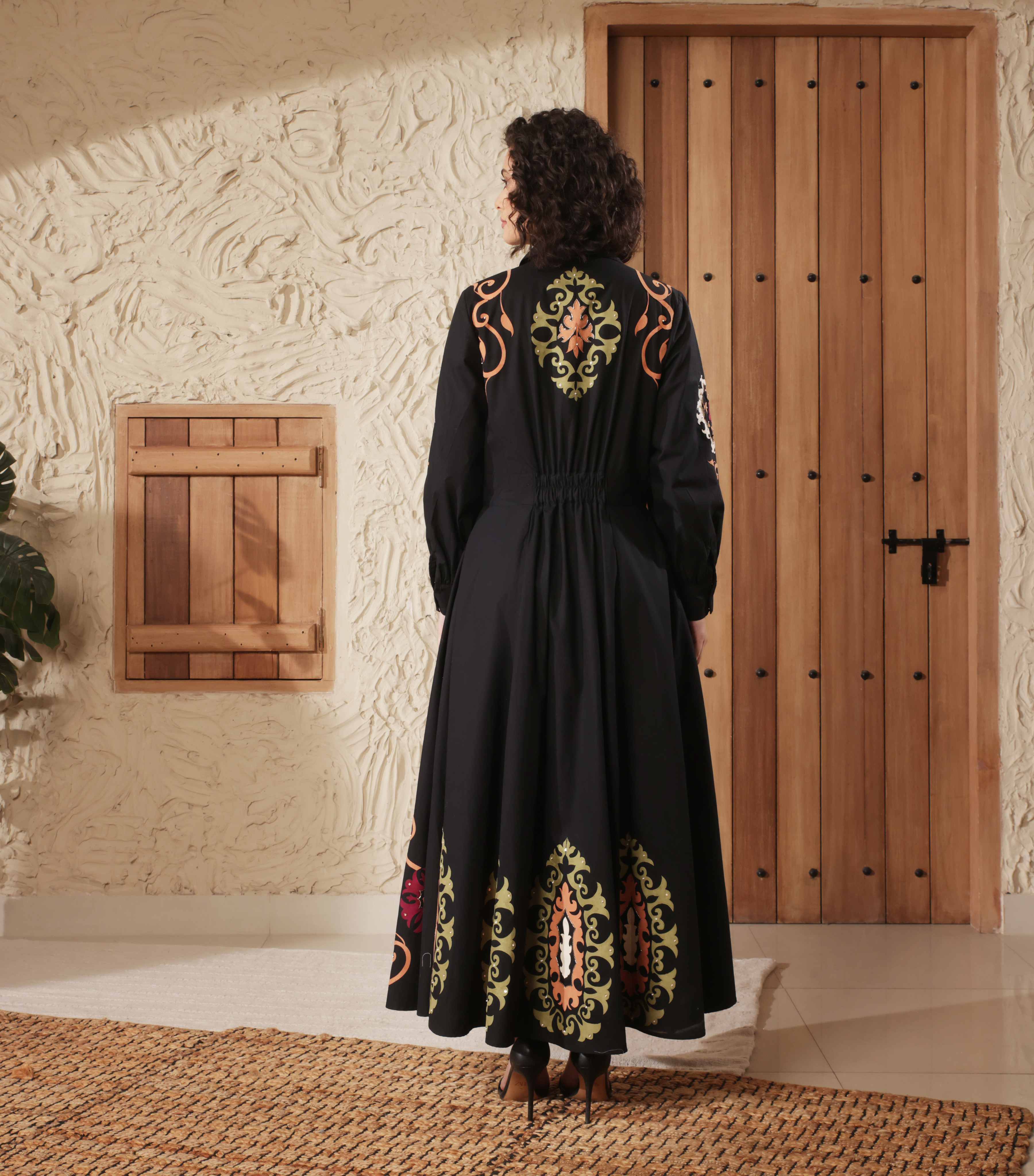 MOONLIGHT MOSAIC FLARED DRESS