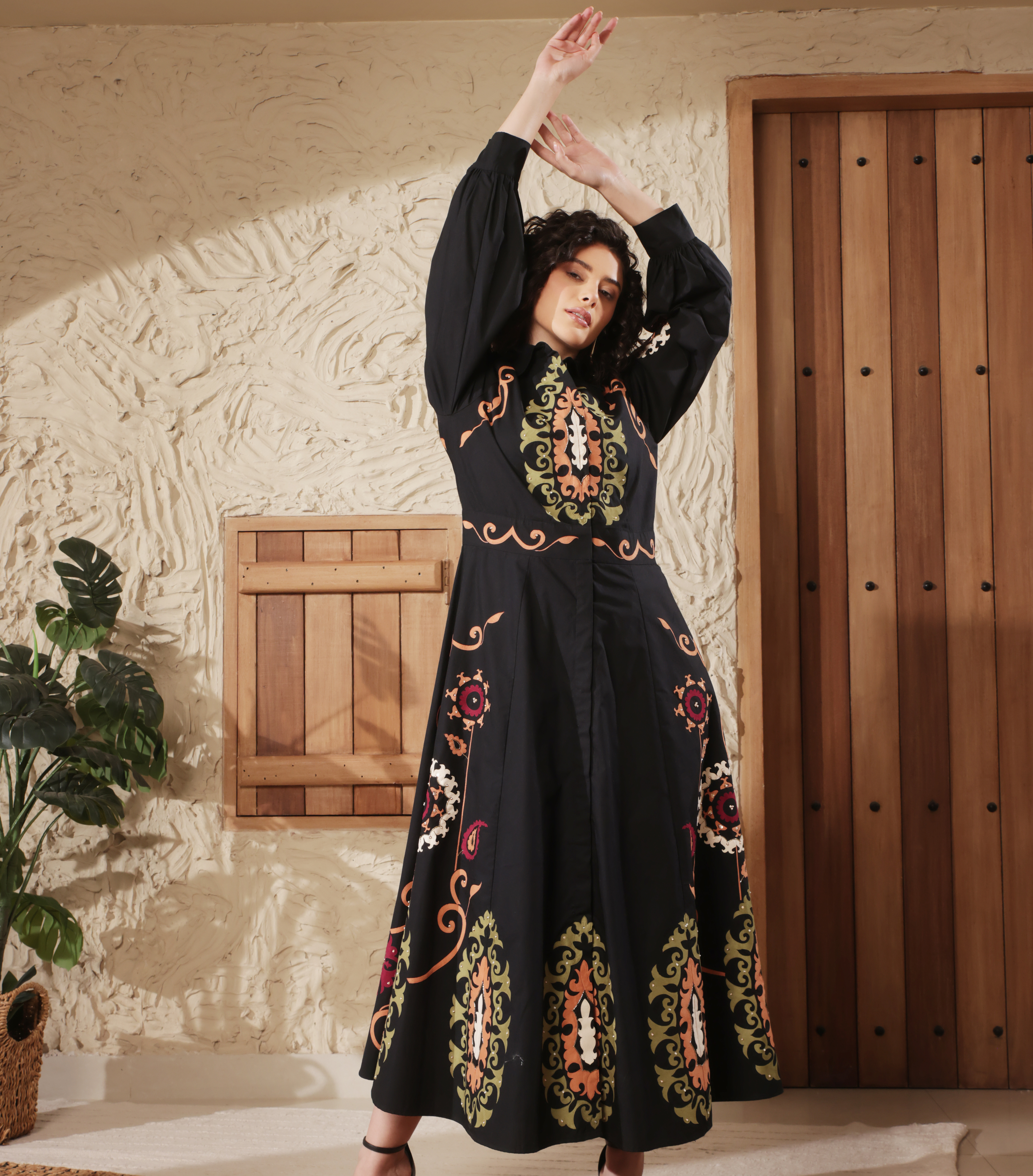 MOONLIGHT MOSAIC FLARED DRESS