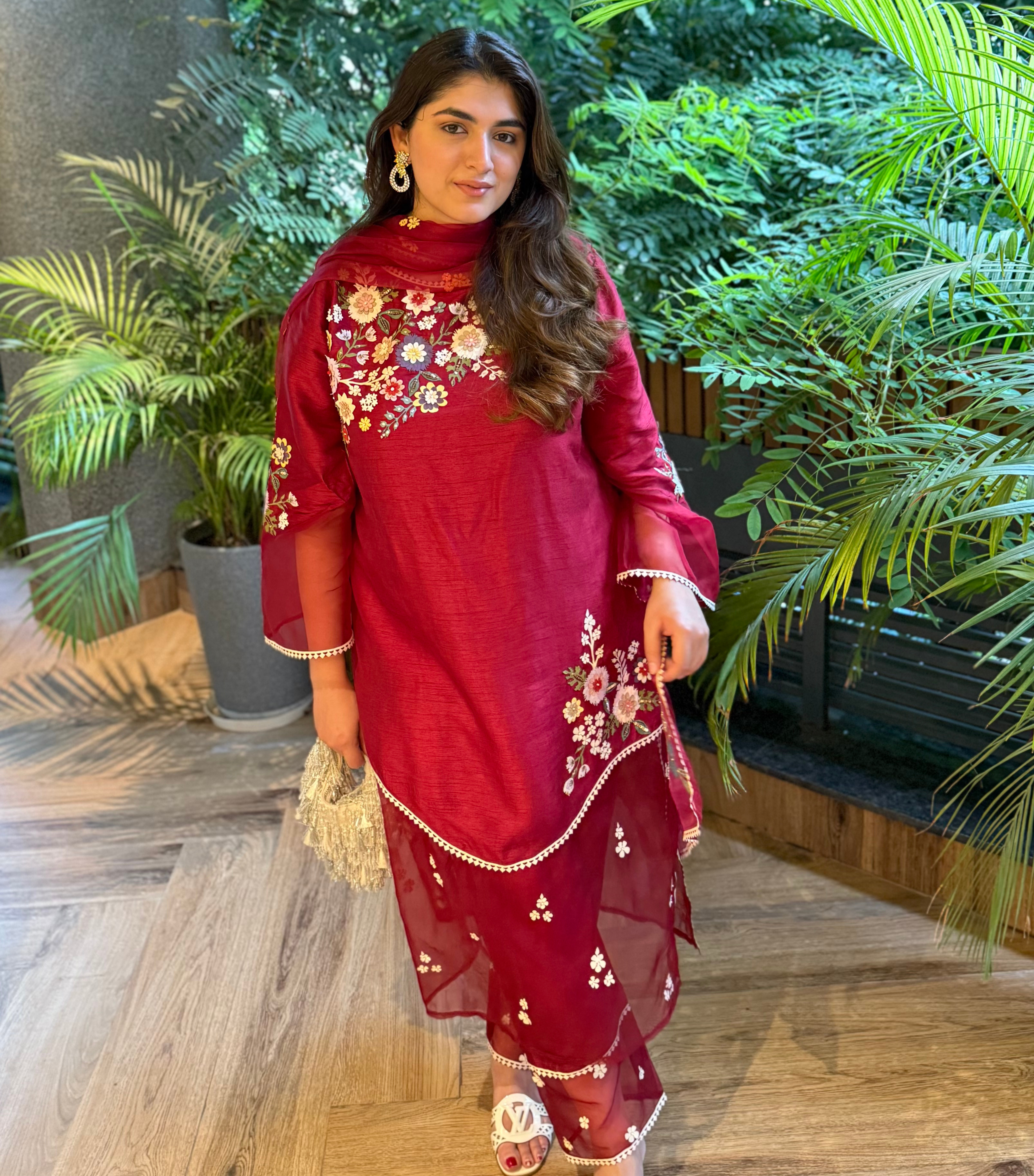GIA SHARMA - PHOOLPATTI ORGANZA SWIRL SUIT SET