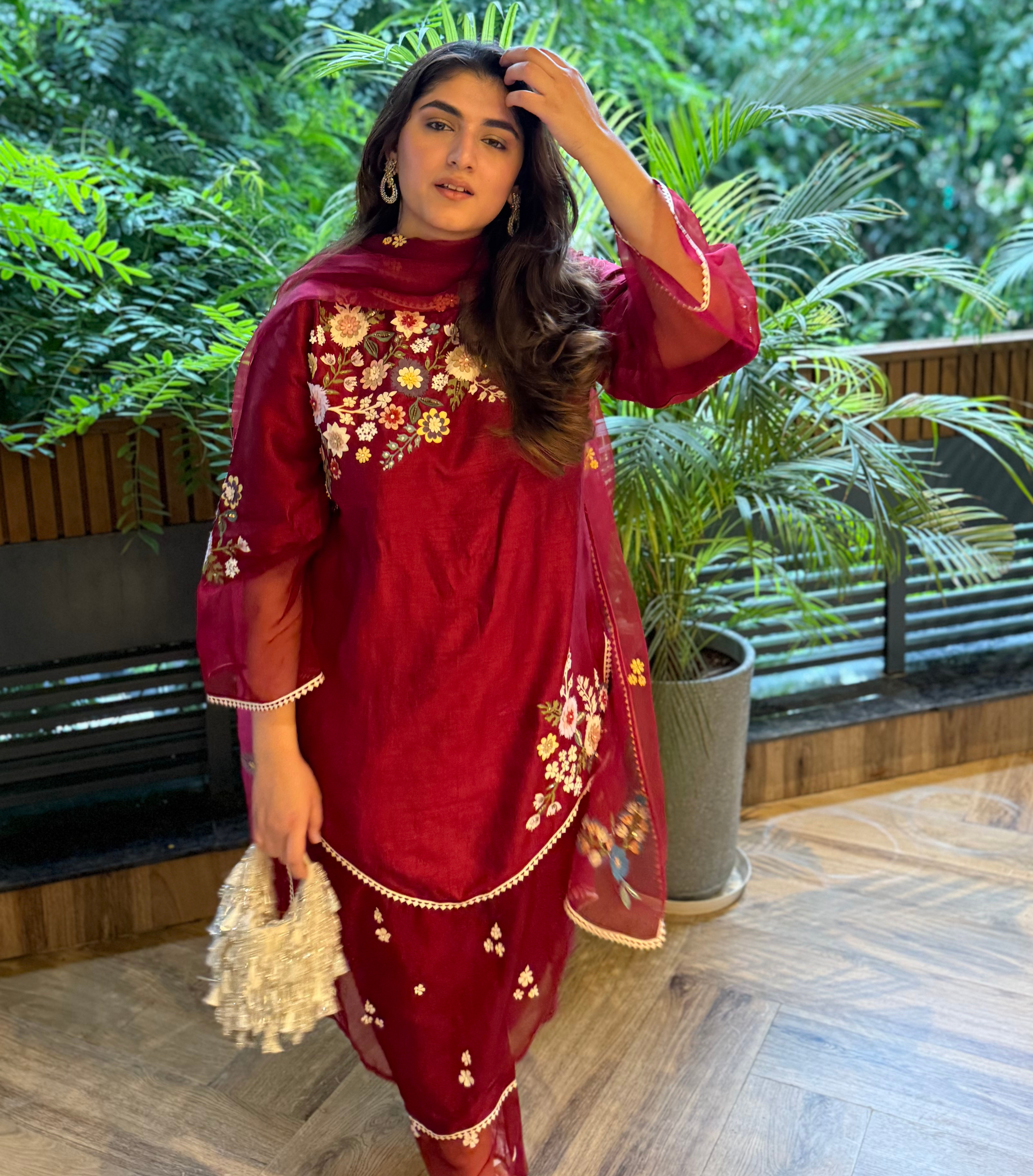 GIA SHARMA - PHOOLPATTI ORGANZA SWIRL SUIT SET