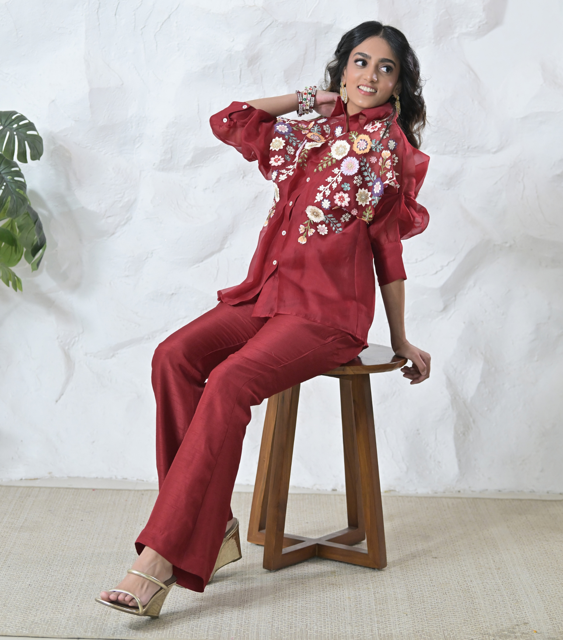PHOOL-PATTI ORGANZA SHIRT SET