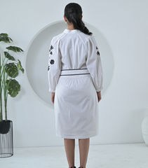NOIR PETALINE DRESS