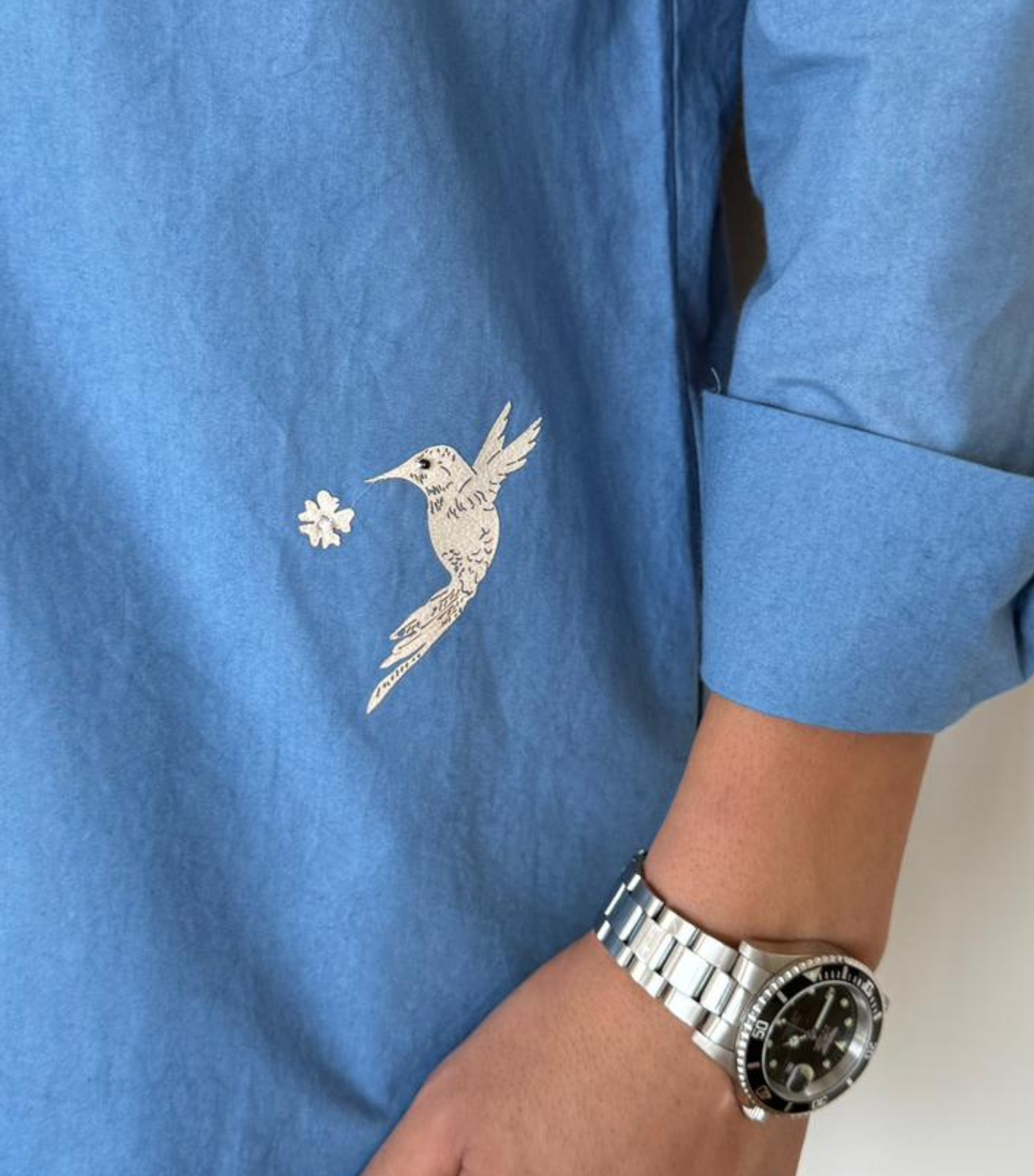 JASMEET - BLUE SHIRT WITH BIRD