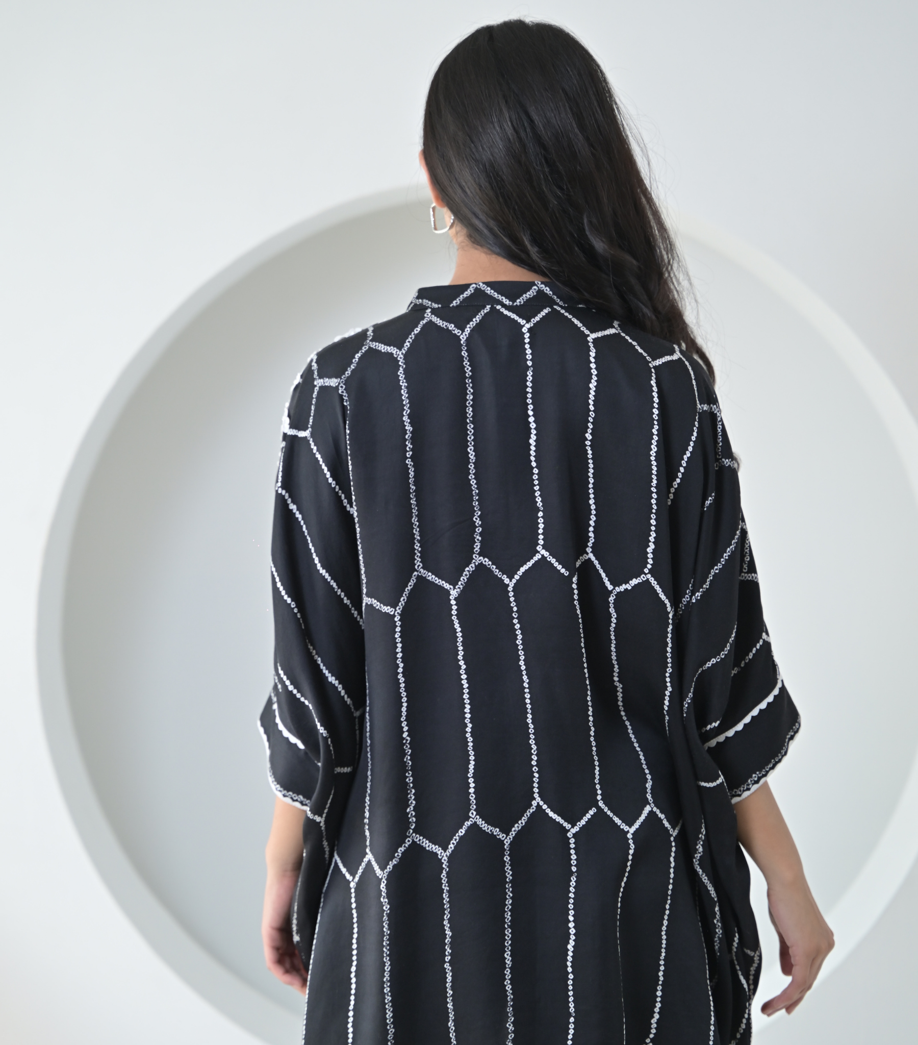 ALBASTER PETAL BANDHANI KAFTAN