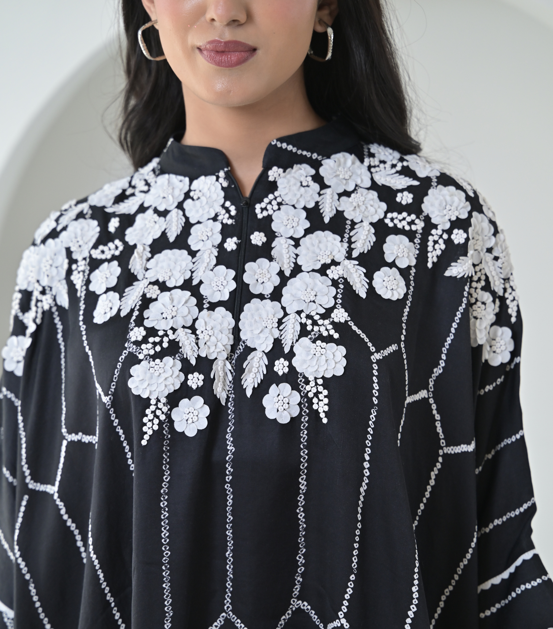 ALBASTER PETAL BANDHANI KAFTAN