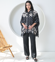 LAYERED FLOWER BUNCH BANDHANI KAFTAN SET