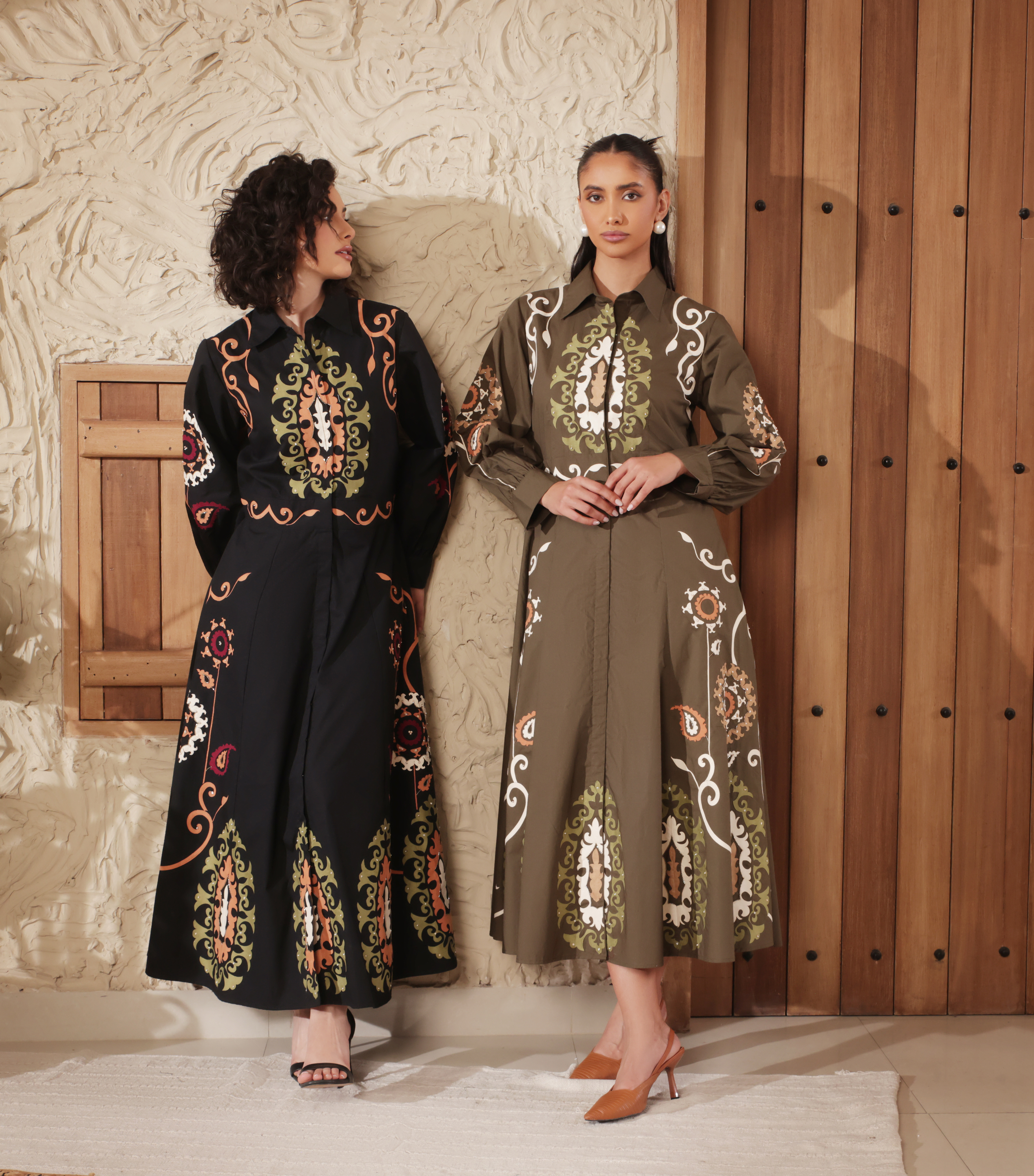MOONLIGHT MOSAIC FLARED DRESS