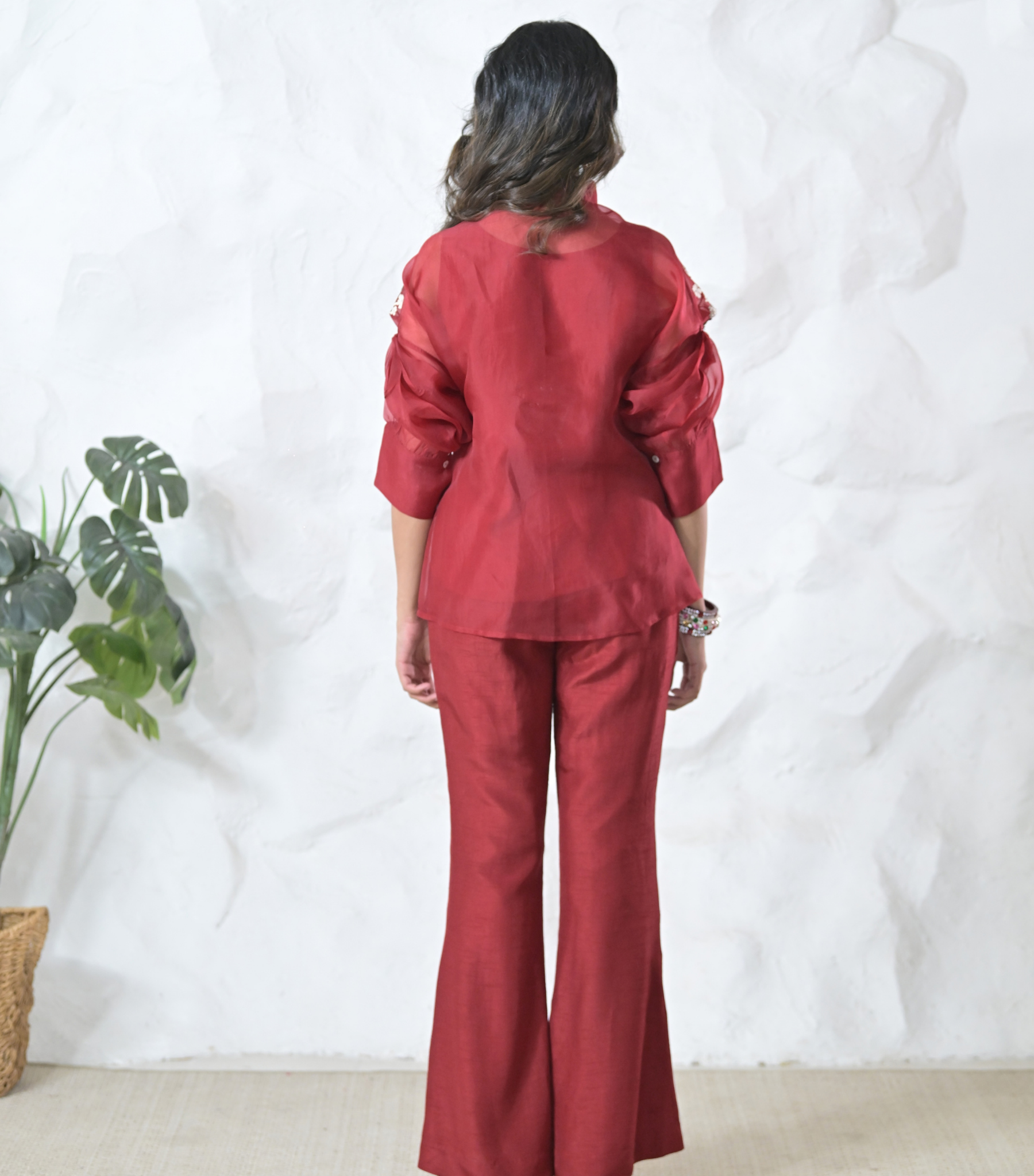 PHOOL-PATTI ORGANZA SHIRT SET