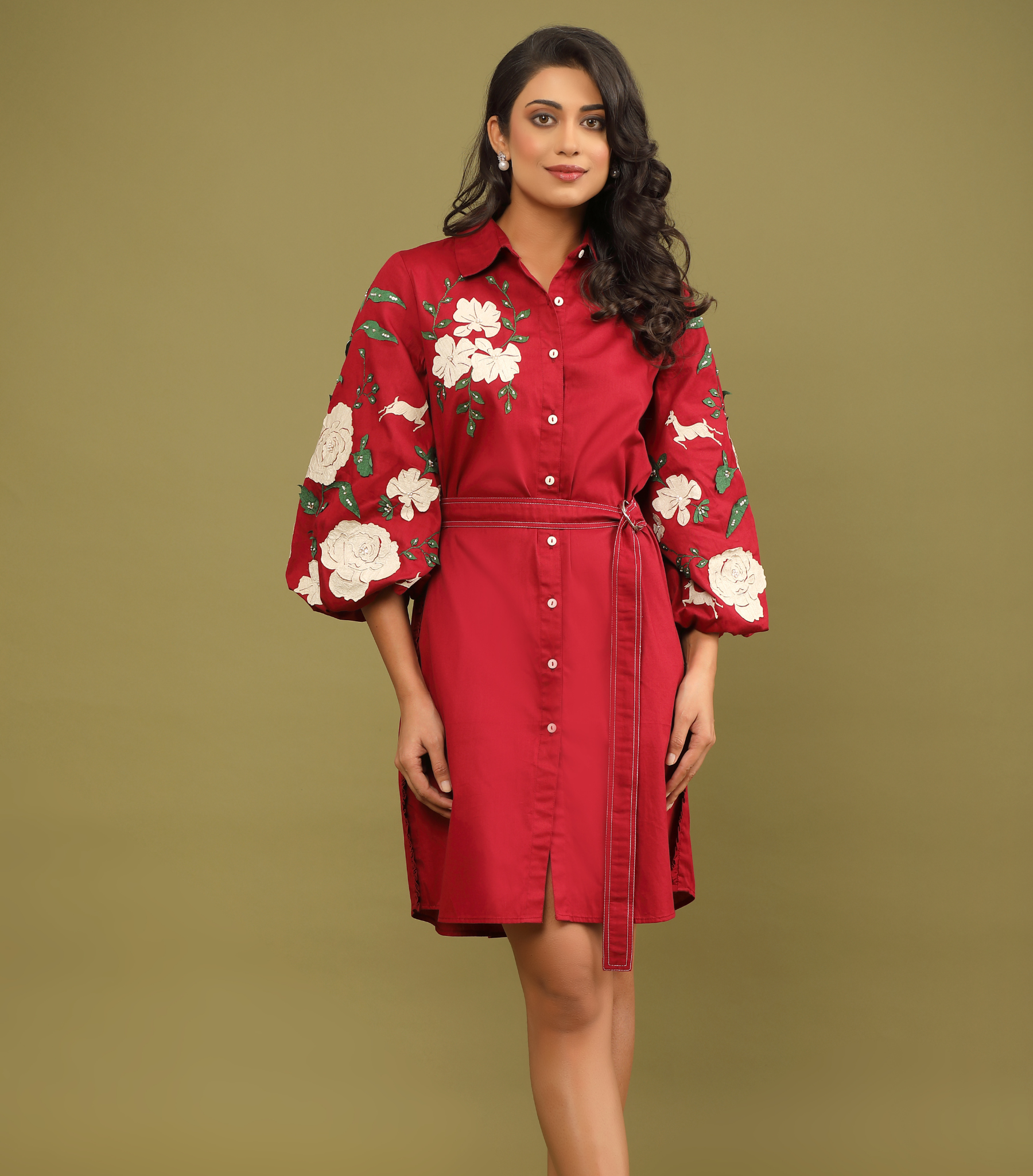 GARDEN OF GULAB SHIRT STYLE DRESS