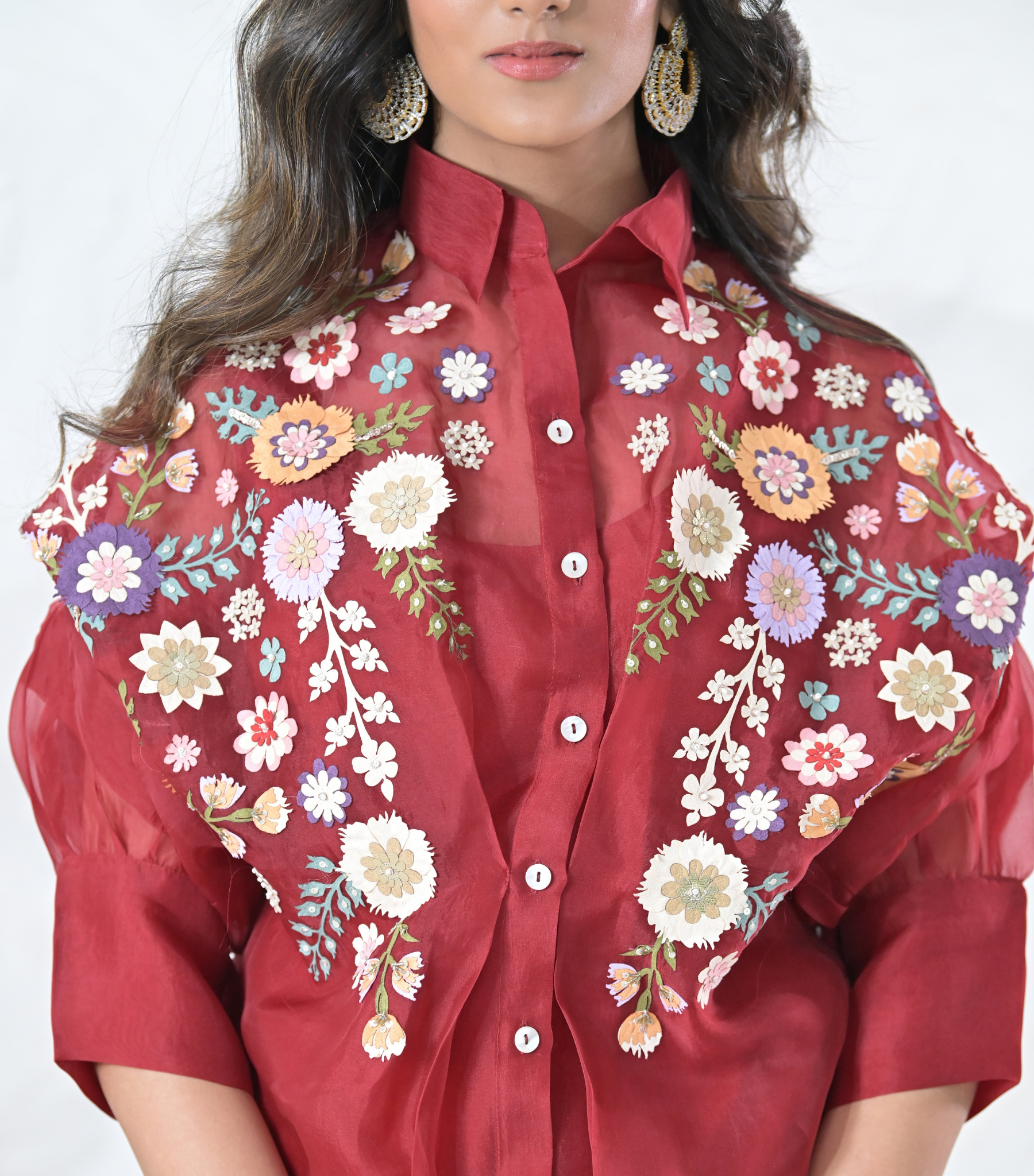 PHOOL-PATTI ORGANZA SHIRT SET