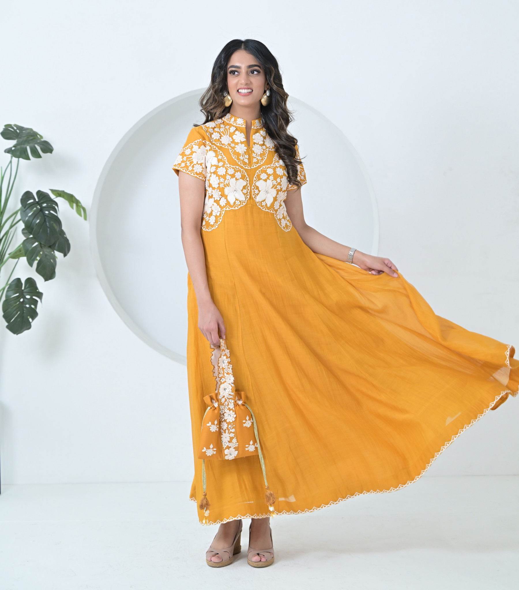 IVORY GARDEN ANARKALI DRESS