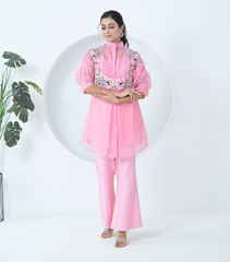 PHOOLWARI DETACHABLE COTI LONG TUNIC SET