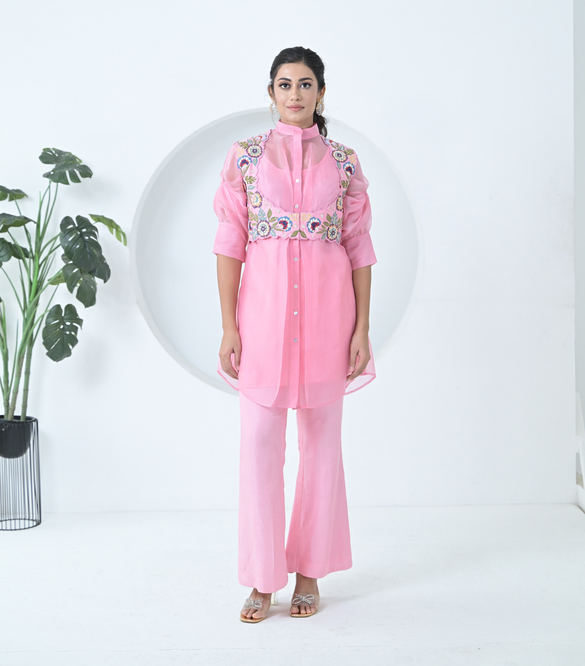 PHOOLWARI DETACHABLE COTI LONG TUNIC SET