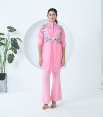 PHOOLWARI DETACHABLE COTI LONG TUNIC SET
