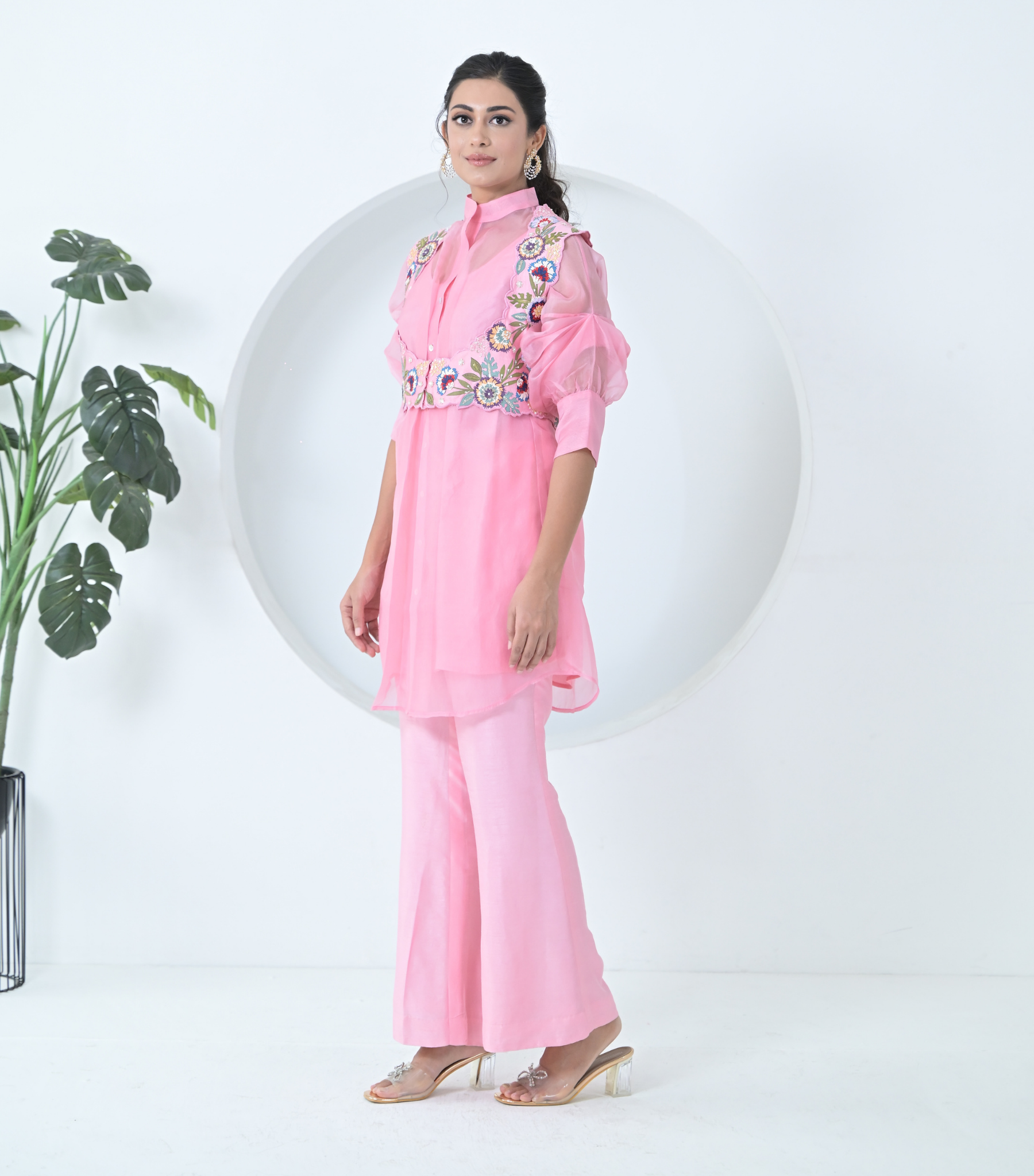 PHOOLWARI DETACHABLE COTI LONG TUNIC SET