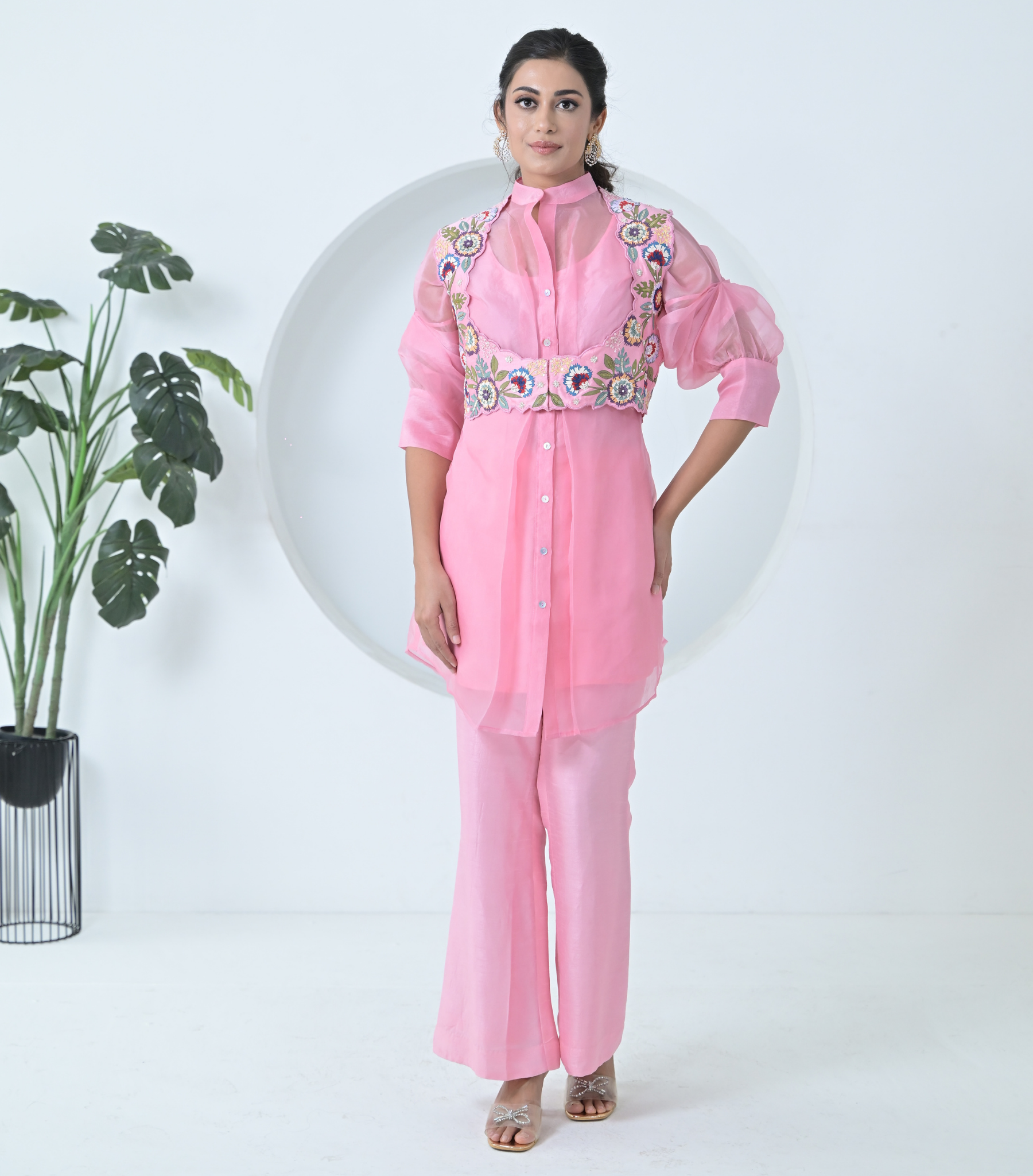 PHOOLWARI DETACHABLE COTI LONG TUNIC SET