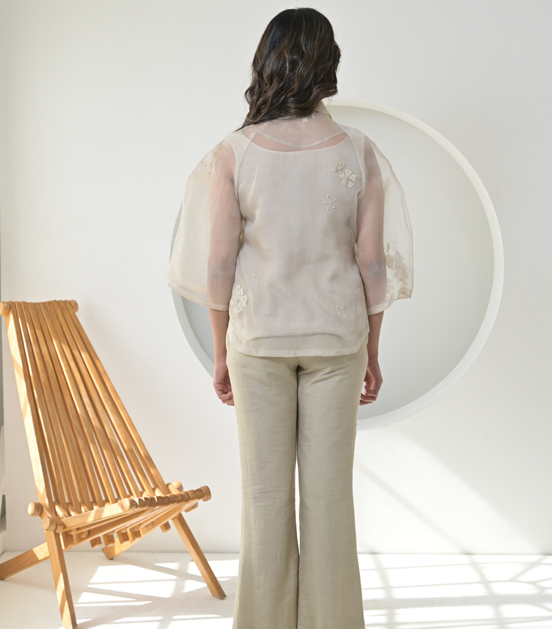 PEARL PETAL SHIRT WITH PANT SET