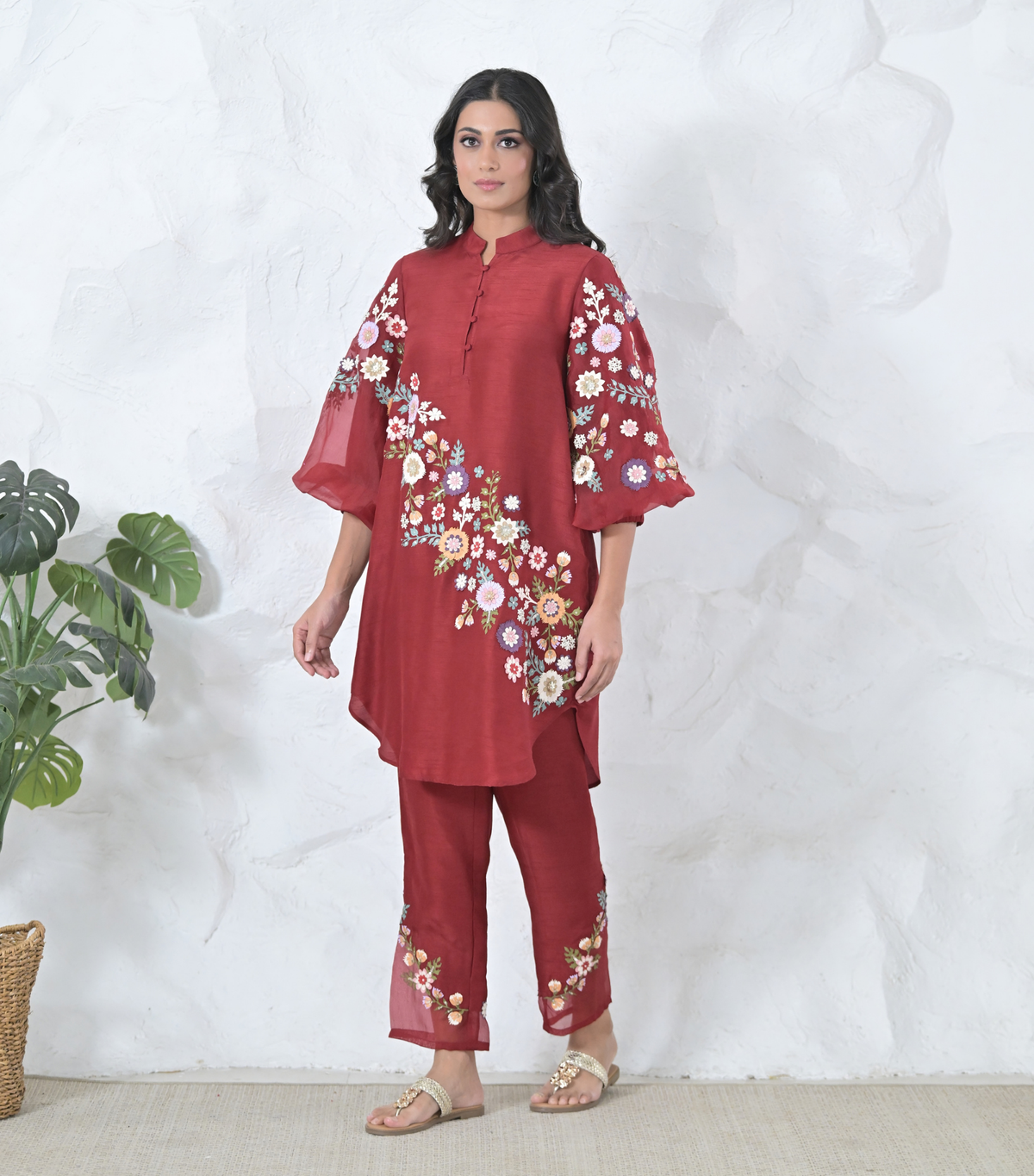 PHOOL-PATTI TUNIC SET