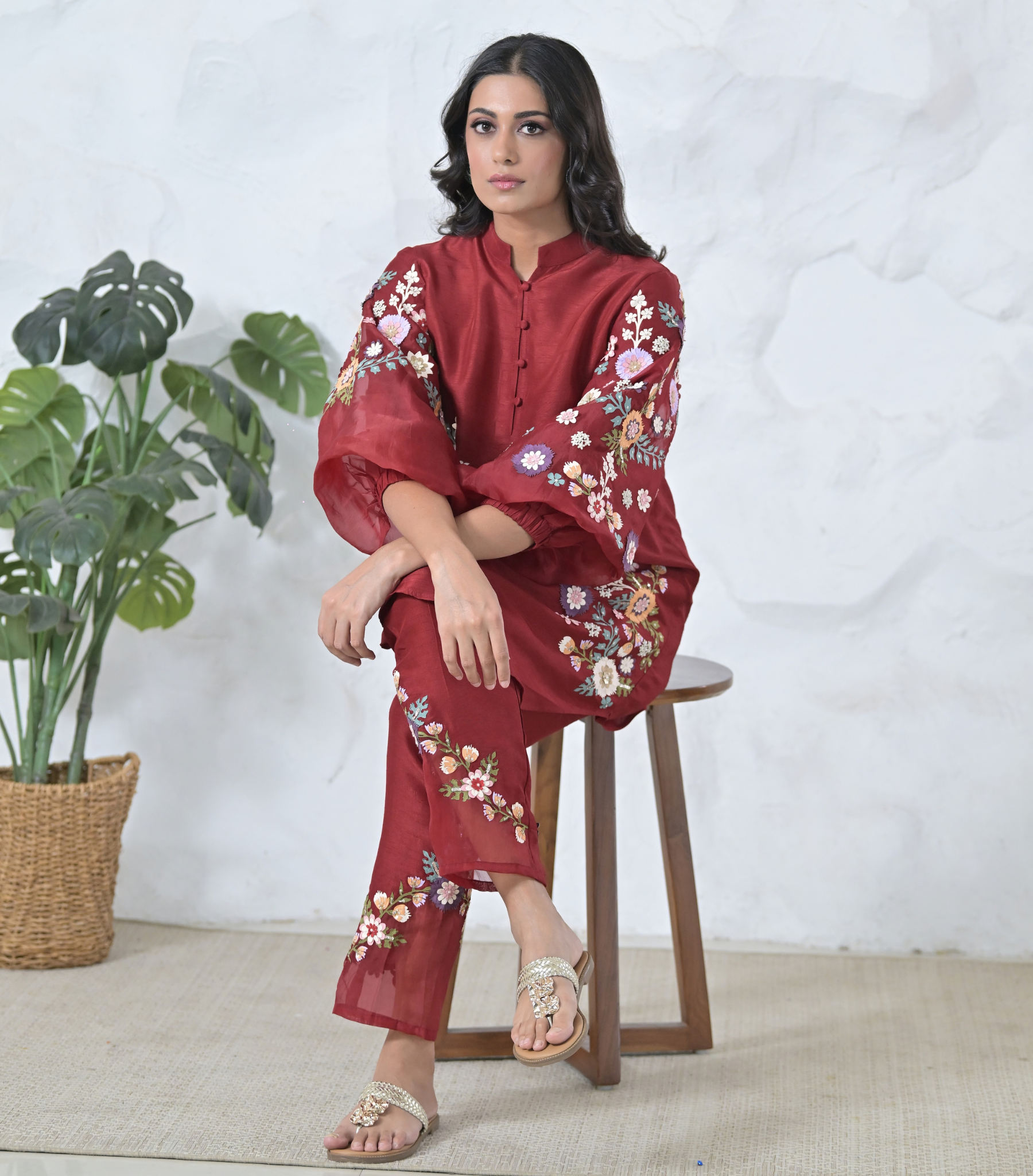 PHOOL-PATTI TUNIC SET