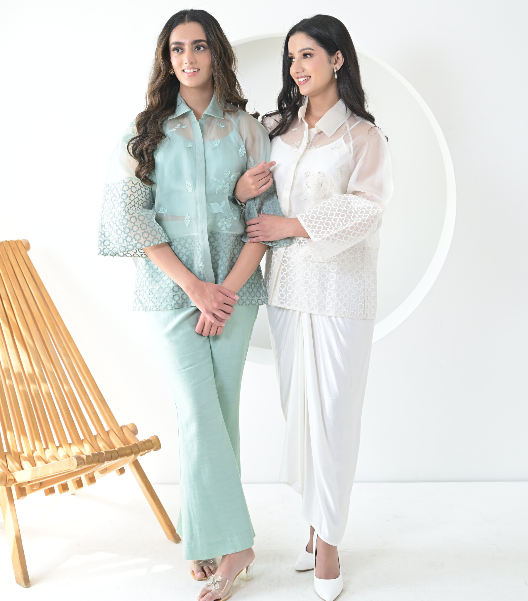 PEARL PETAL JAALI SHIRT WITH PANT SET