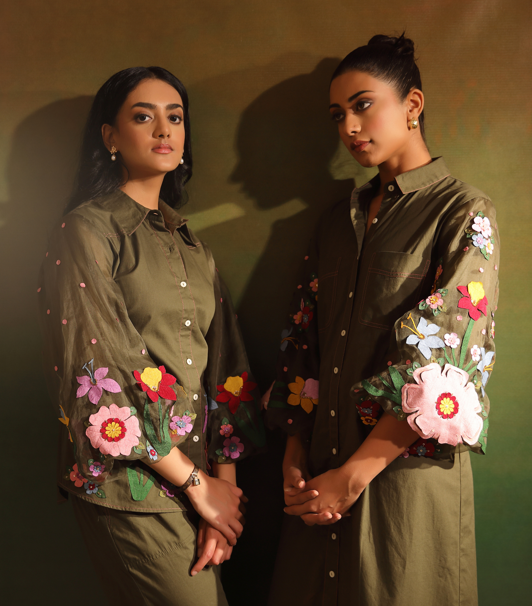OLIVE GARDEN BLOOM BADABAGH SHIRT STYLE DRESS
