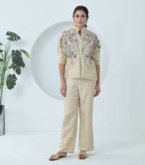 PHOOL-PAATI TEXTURED ORGANZA SHIRT COORD SET