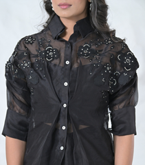 FLORIS SHIRT WITH PLEATED SKIRT SET