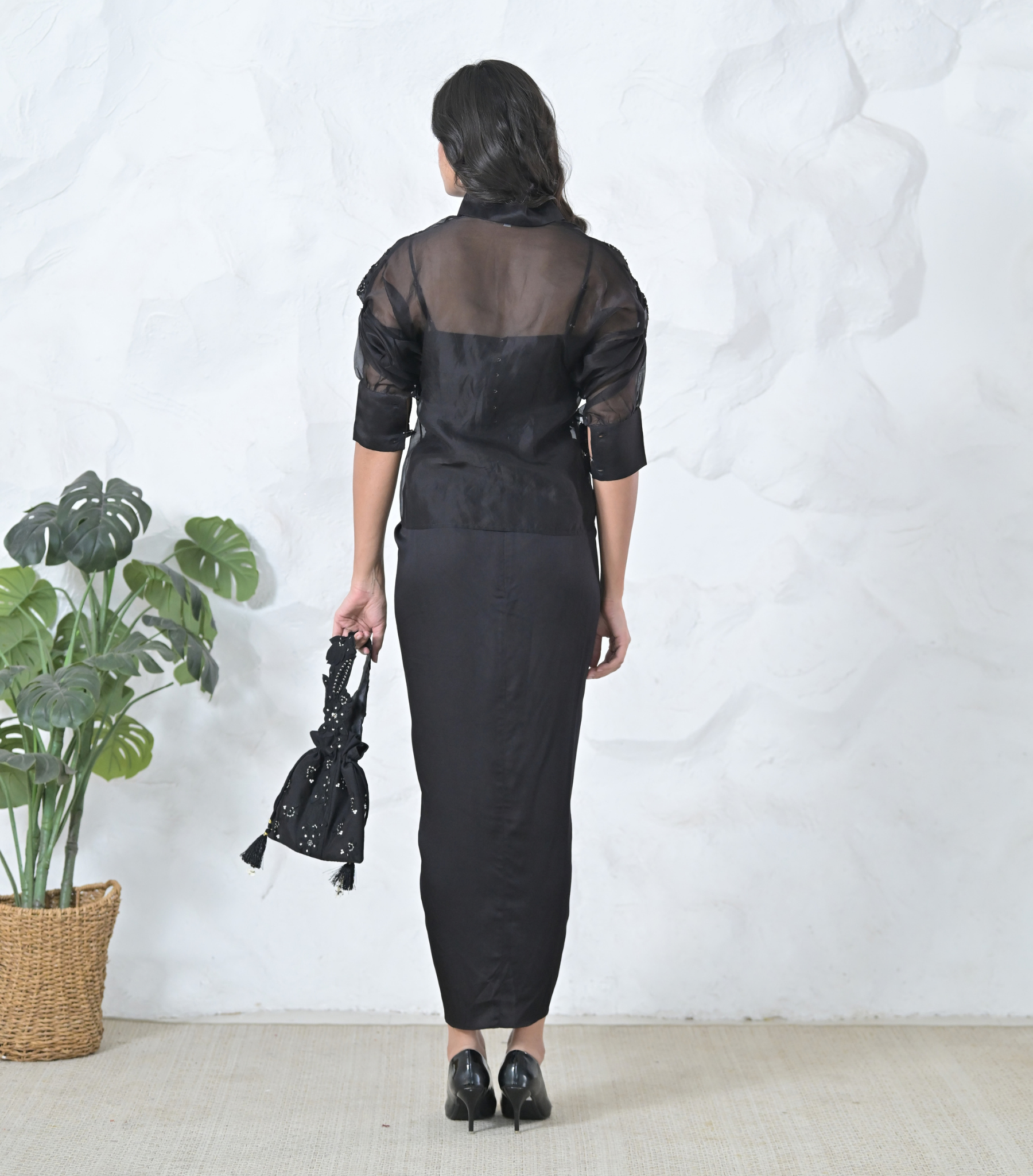 FLORIS SHIRT WITH PLEATED SKIRT SET