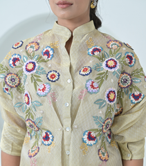 PHOOL-PAATI TEXTURED ORGANZA SHIRT COORD SET