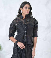 FLORIS SHIRT WITH PLEATED SKIRT SET