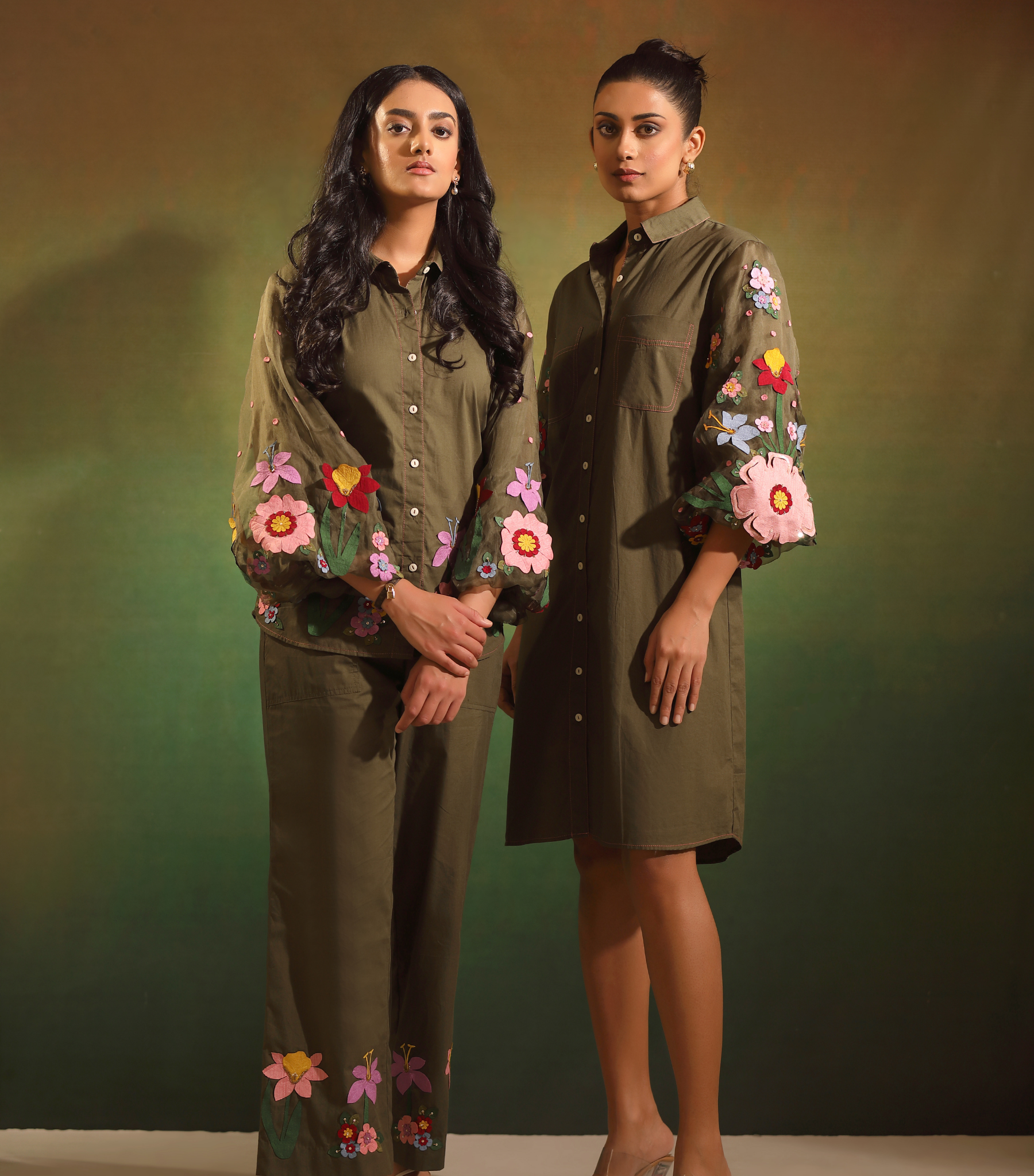 OLIVE BADABAGH CLASSIC CO-ORD SET