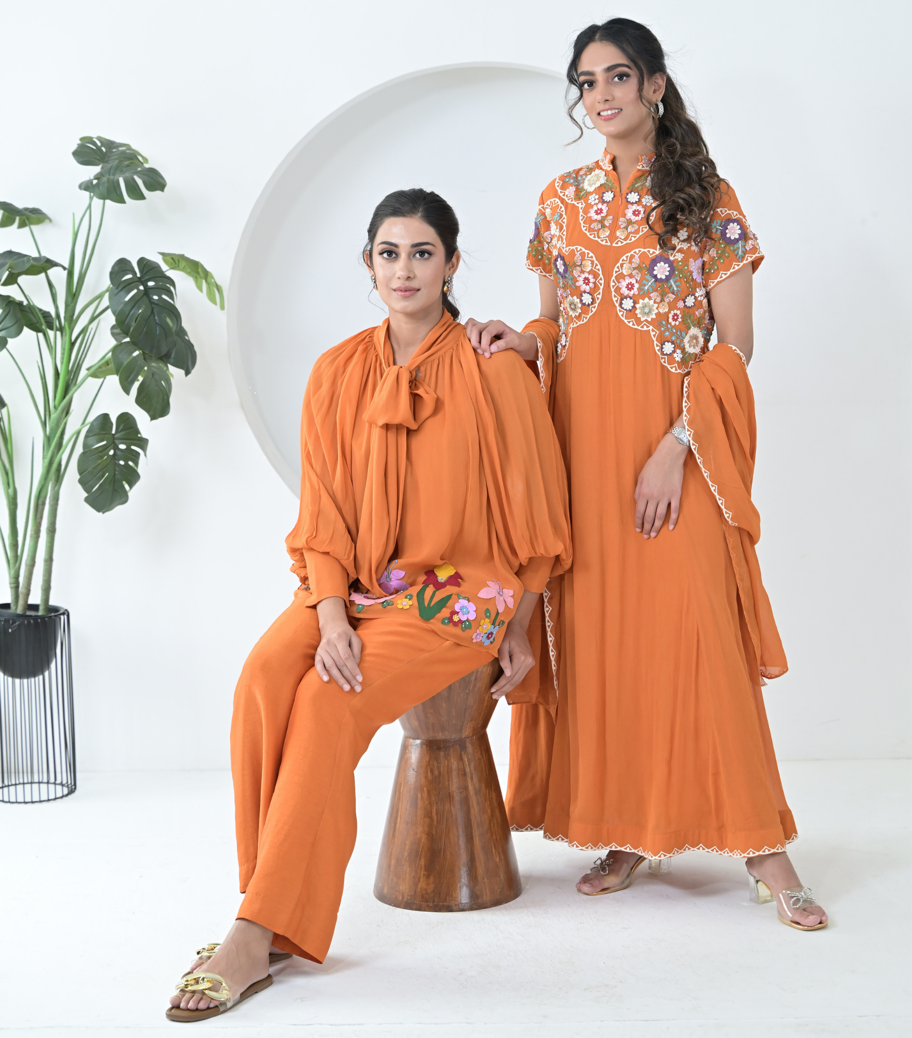 BADABAGH BOW TIE-UP COORD SET