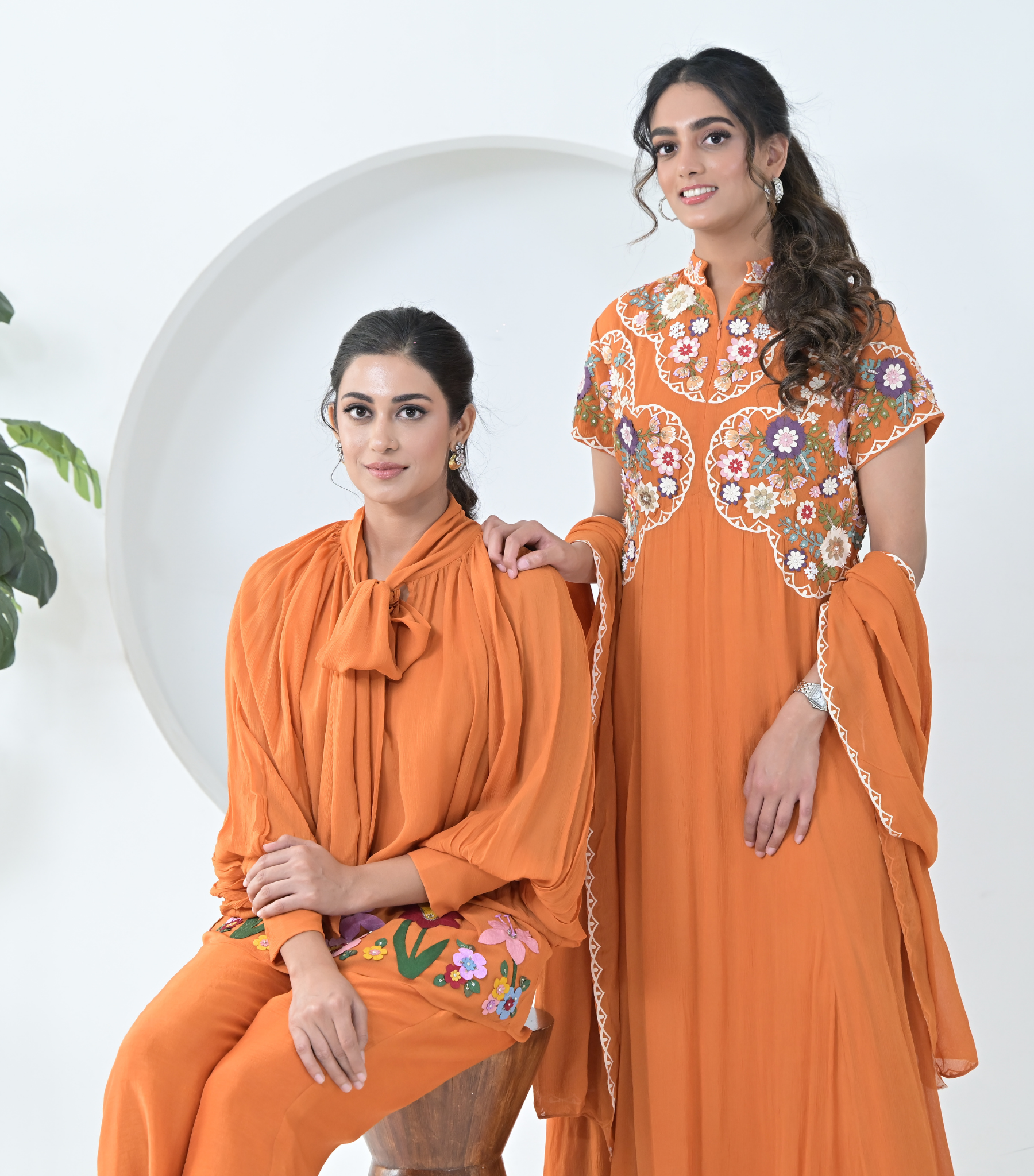 BADABAGH BOW TIE-UP COORD SET
