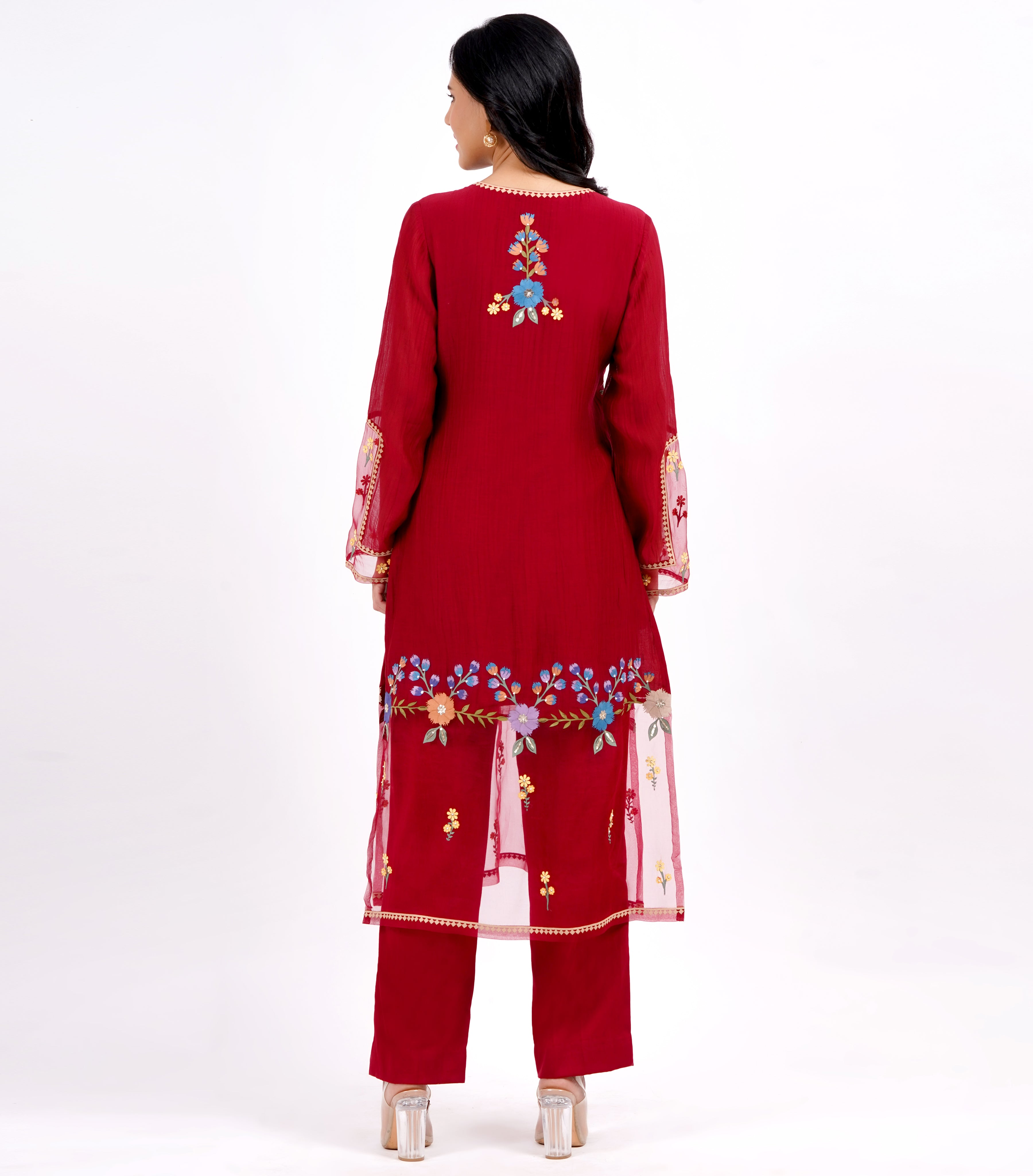 MULTI COLOUR BLOCK KURTA SET