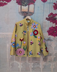 BADABAGH EMB JACKET PISTA GREEN BAMBER