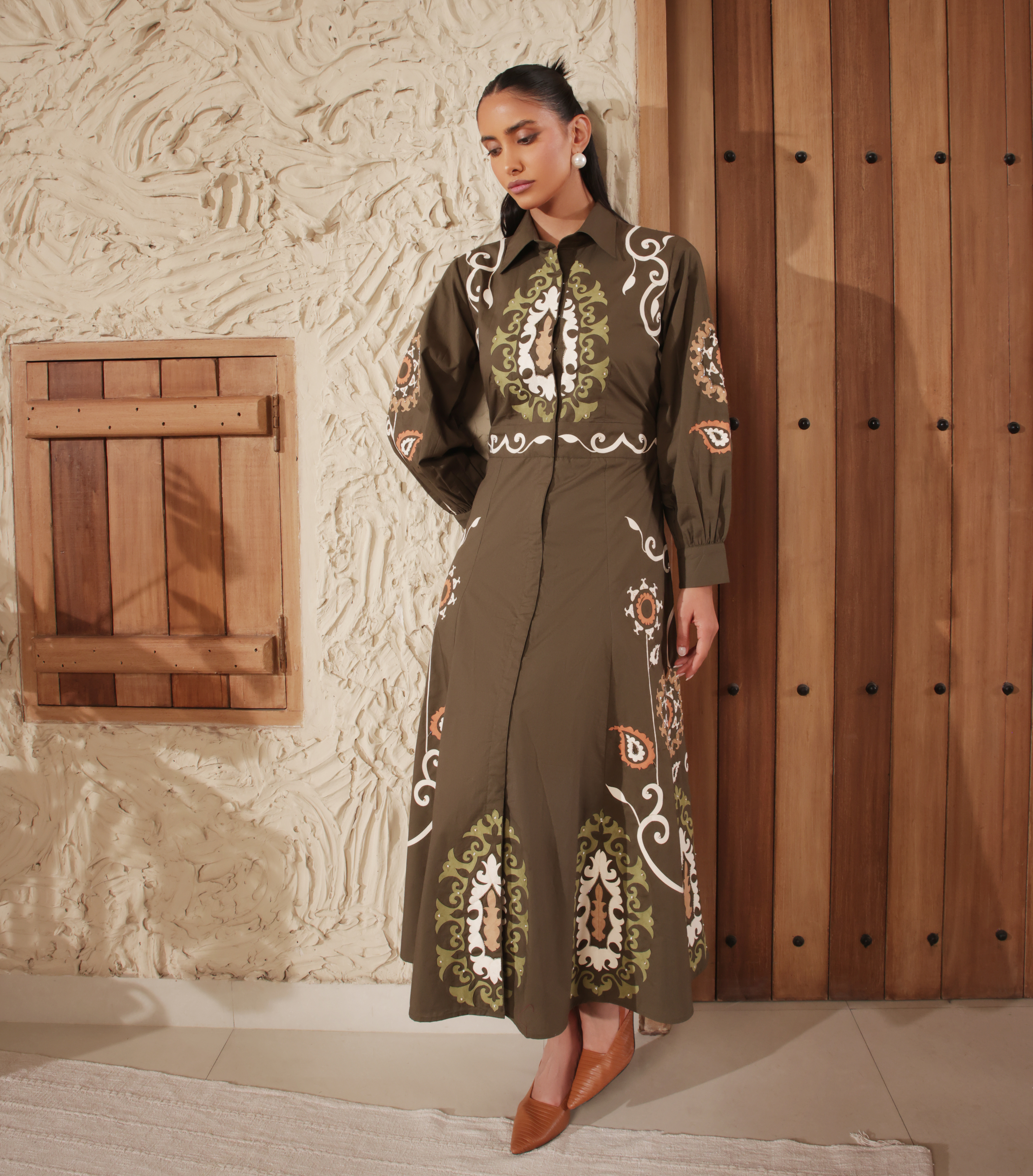 MOONLIGHT MOSAIC FLARED DRESS