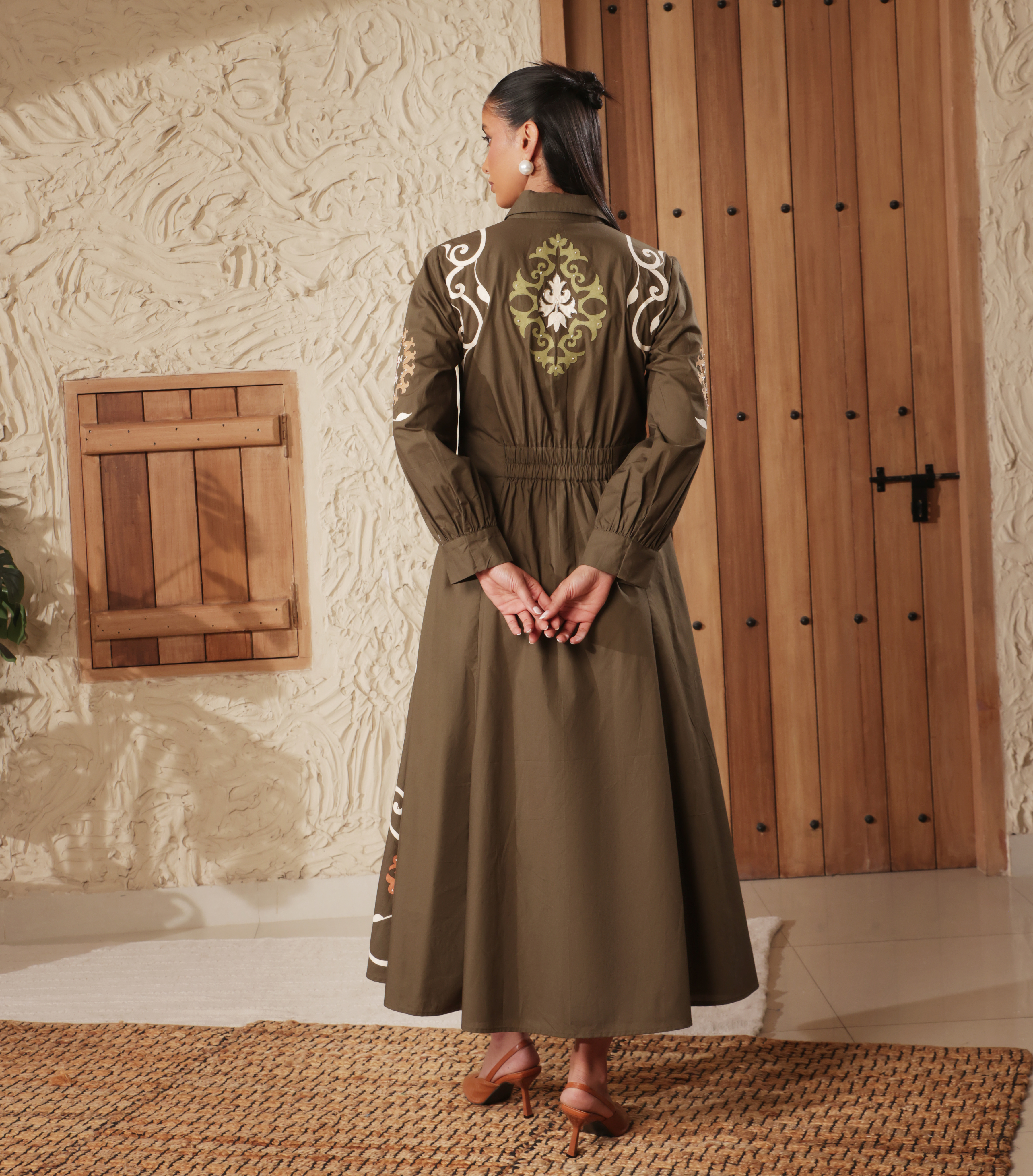 MOONLIGHT MOSAIC FLARED DRESS